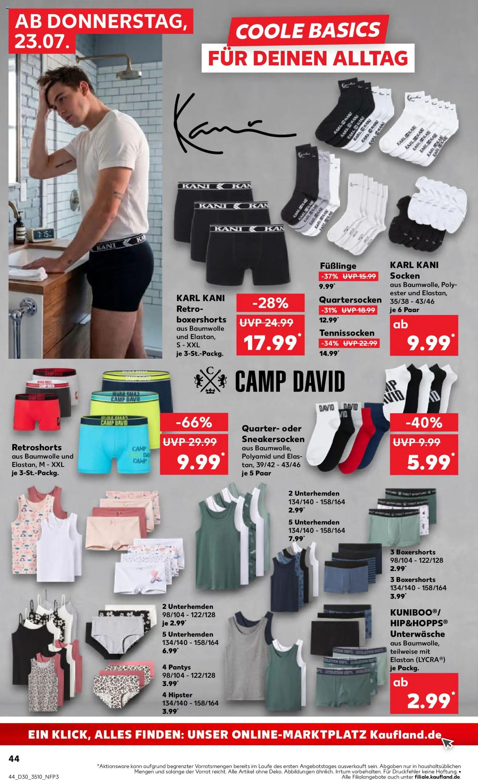 Kaufland Prospekt Zeitz – gültig ab 23.07.2026 | Seite: 44 | Produkte: Unterwäsche, Socken