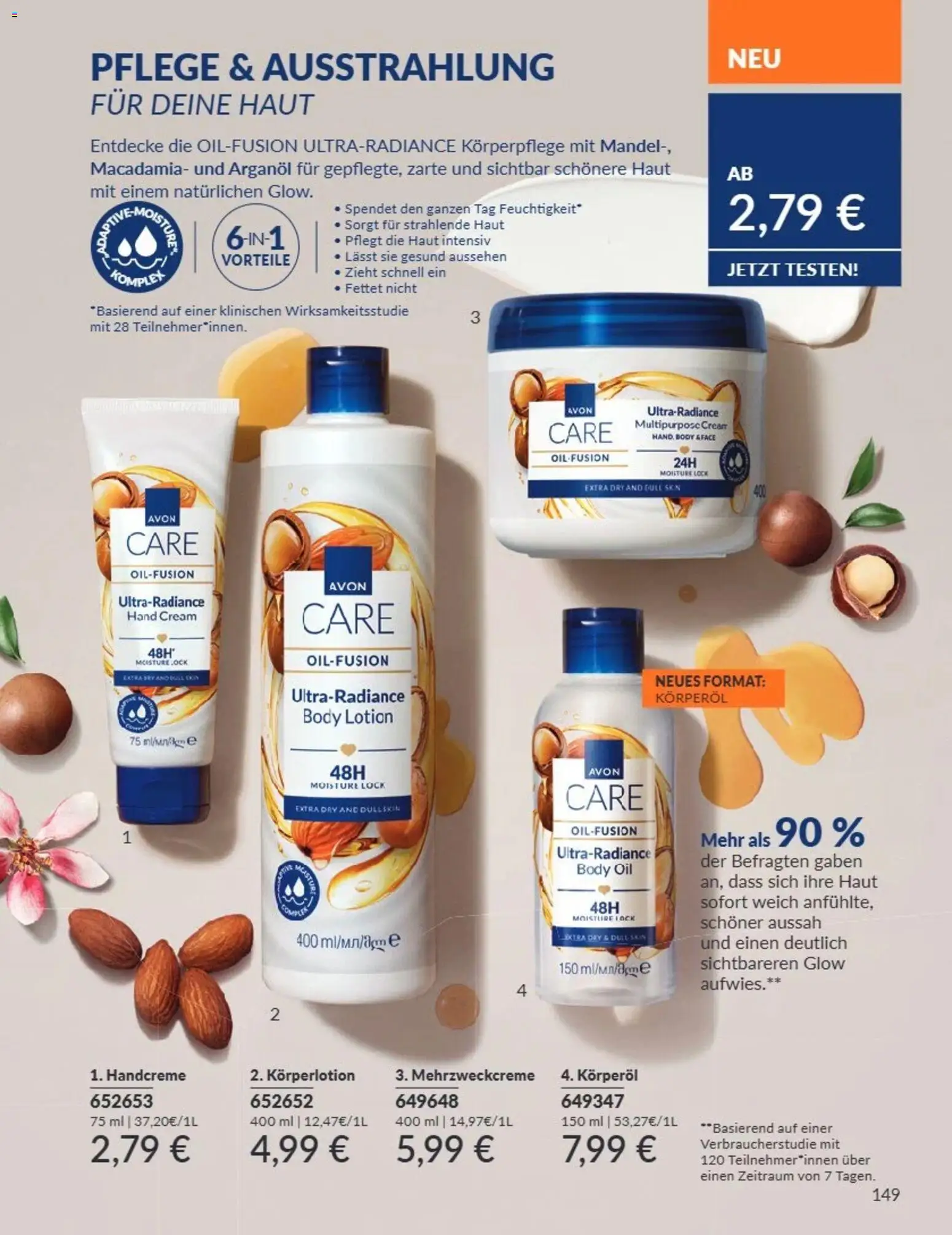 AVON Katalog August 2026 – gültig ab 08.08.2026 | Seite: 149 | Produkte: Handcreme, Body Lotion, Körperlotion