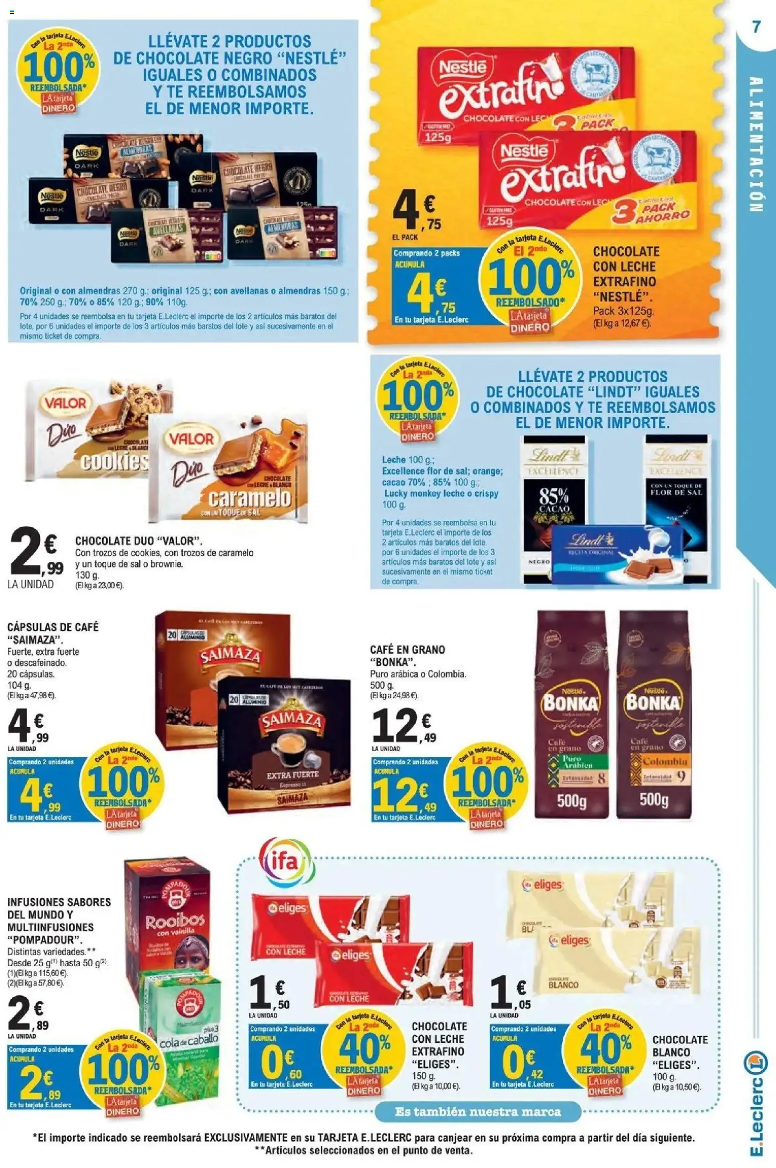 E.Leclerc Megames 1 │ válido desde el 23/09/2026 | Página: 7 | Productos: Chocolate, Té, Chocolate con leche, Vainilla