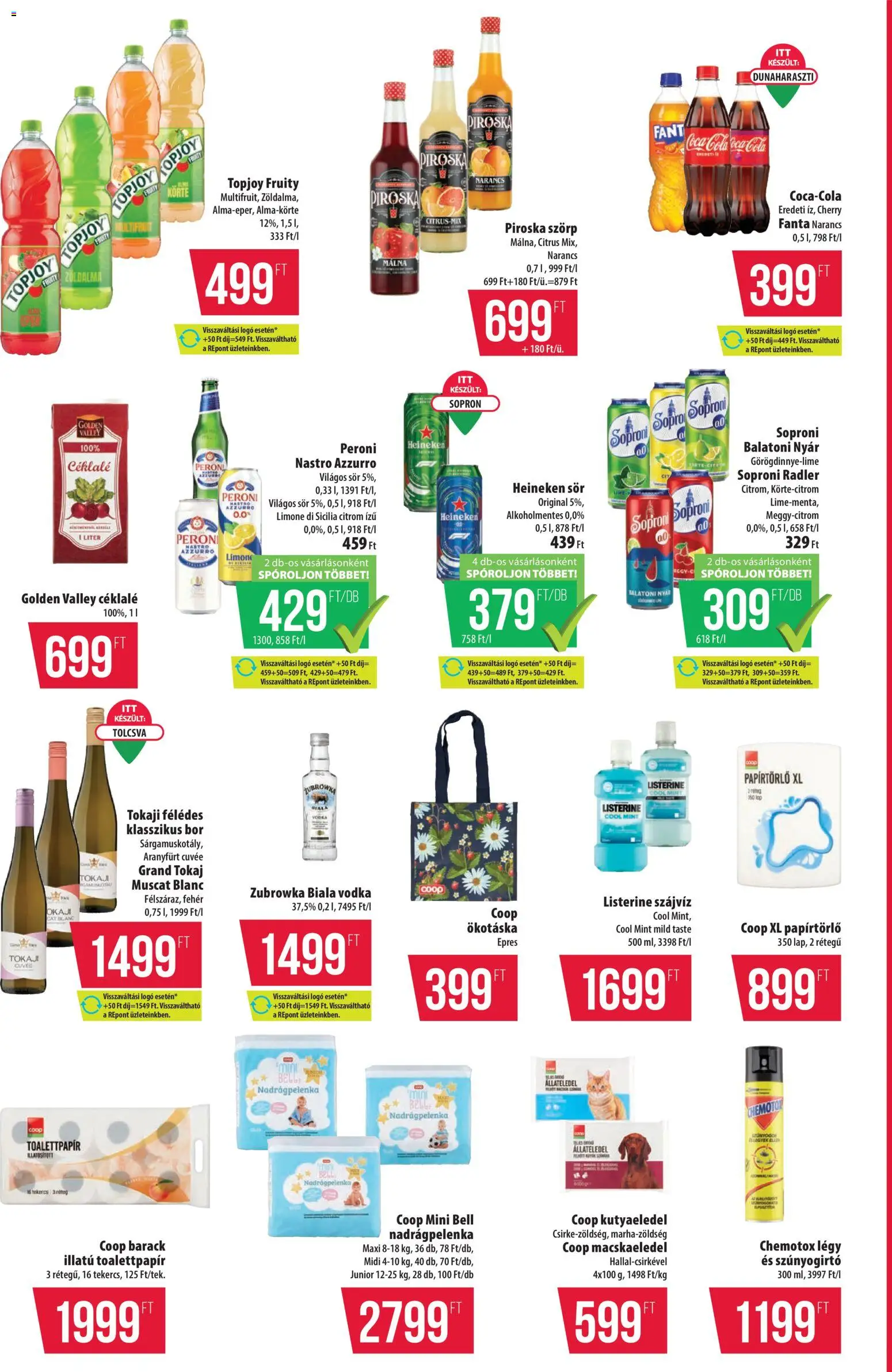 COOP akciós ujság - amely érvényes a következő dátumtól: 02.07.2026 | Oldal: 10 | Termékek: Kutyaeledel, Sör, Narancs, Vodka