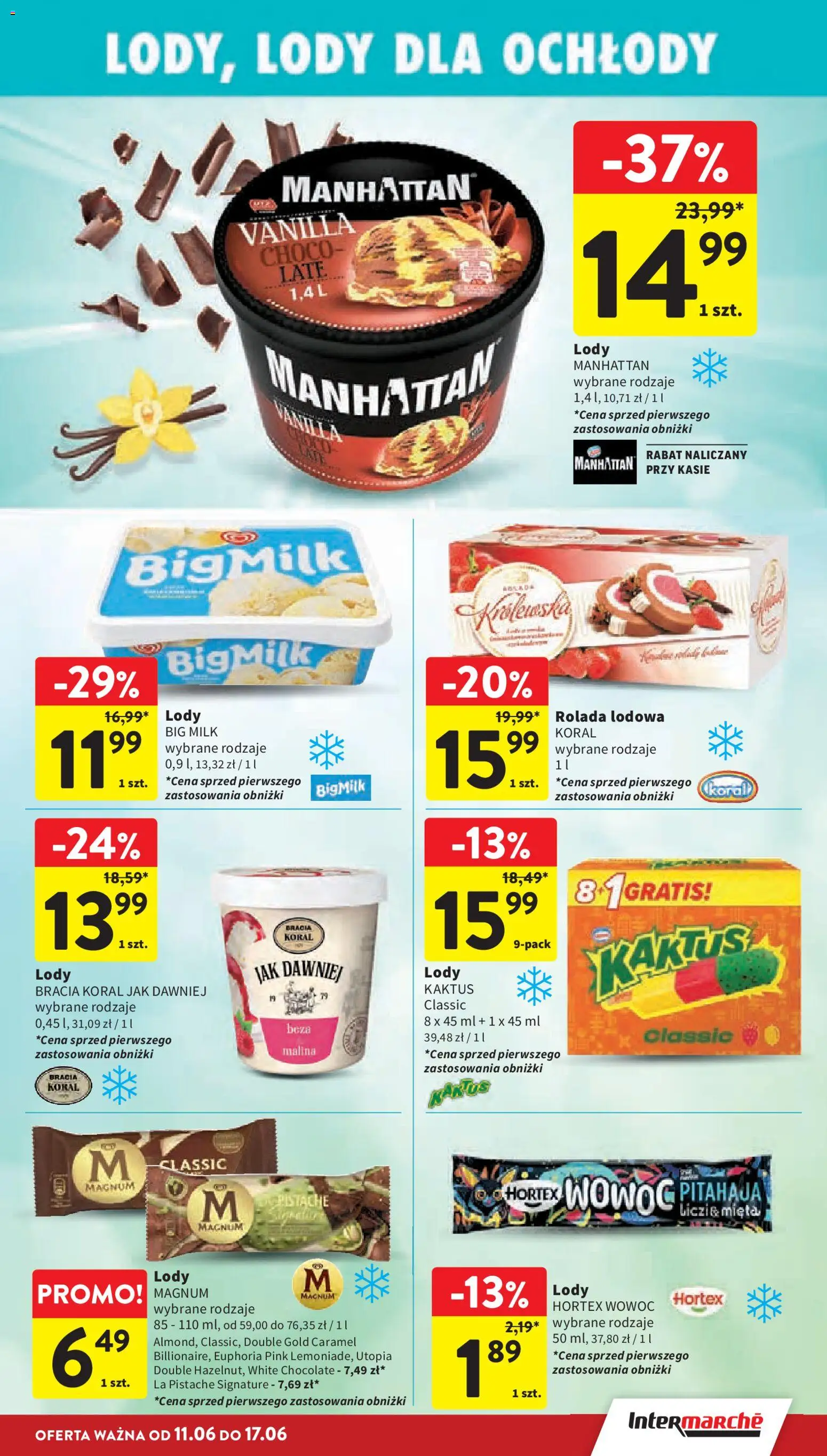 Intermarche gazetka od 11.06.2026 | Strona: 29 | Produkty: Malina, Rolada, Mięta, Big Milk