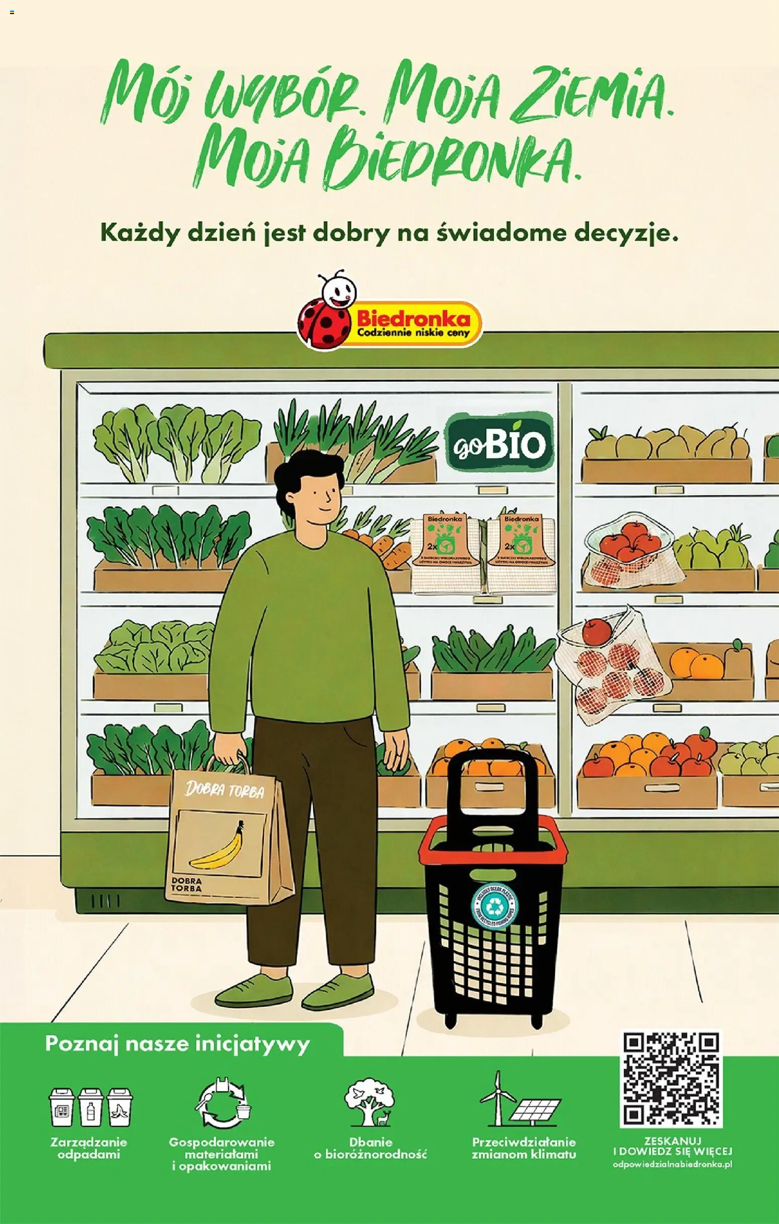 Biedronka gazetka od poniedziałku od 20.04.2026 | Strona: 104 | Produkty: Torba, Warzywa, Owoce