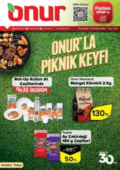 30 Haziran 2026 tarihinden itibaren geçerli olan Onur Market kataloğu önizlemesi