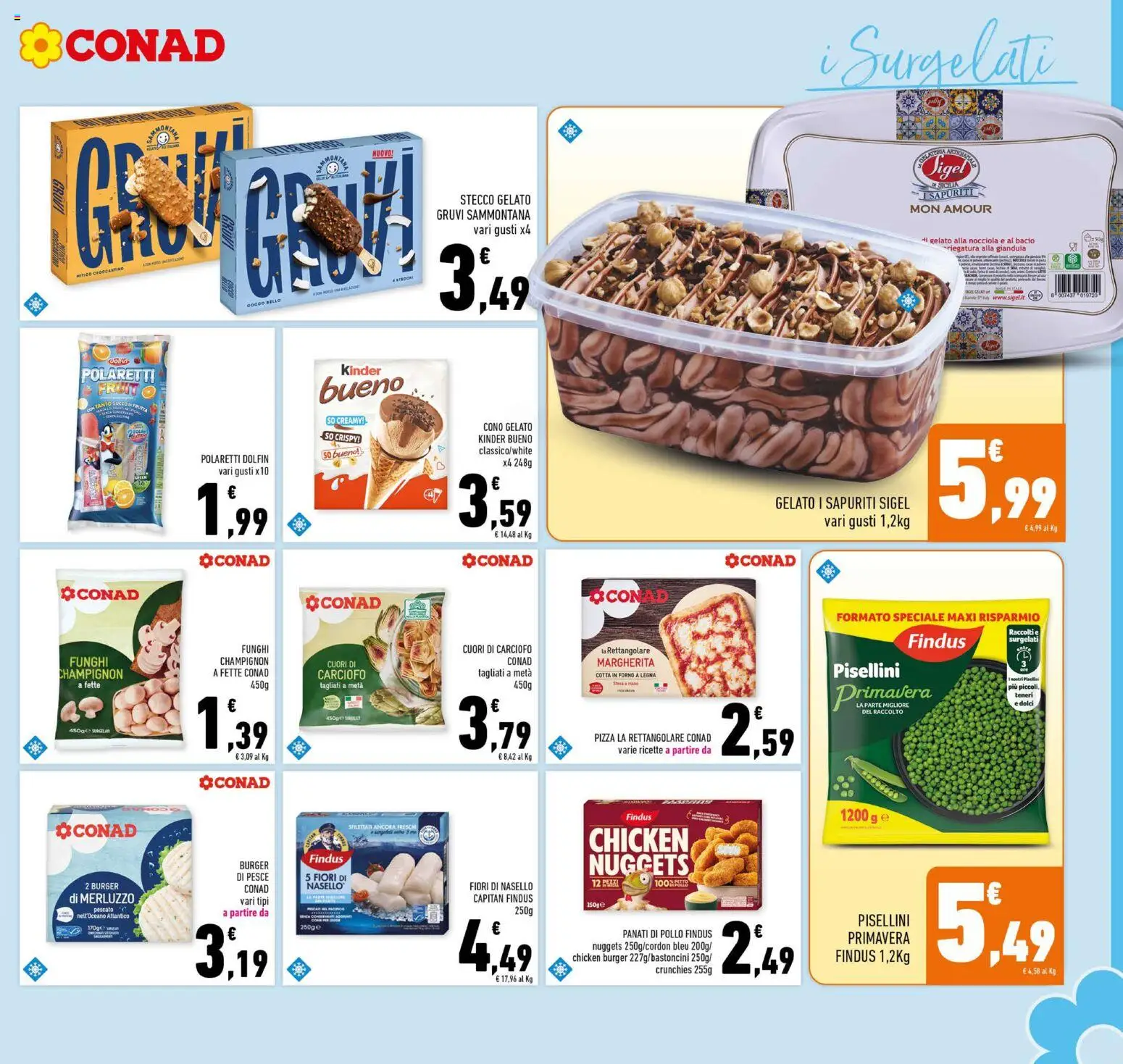Volantino Conad del 20.05.2026 | Pagina: 7 | Prodotti: Pizza, Pesce, Merluzzo, Nuggets