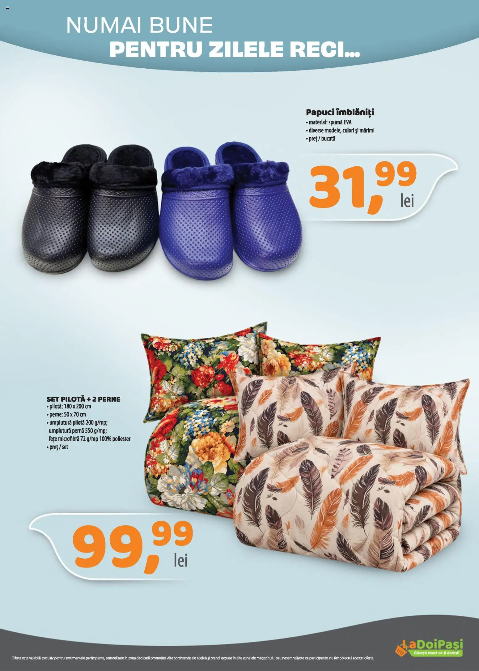 Noul catalog LaDoiPași – valabil de la 16.10.2026 | Pagină: 12 | Produse: Perne, Pernă, Pilotă, Papuci