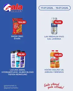 Gala MARKET katalog Vikend - pregled Gala MARKET kataloga - važi od 17.07.2026