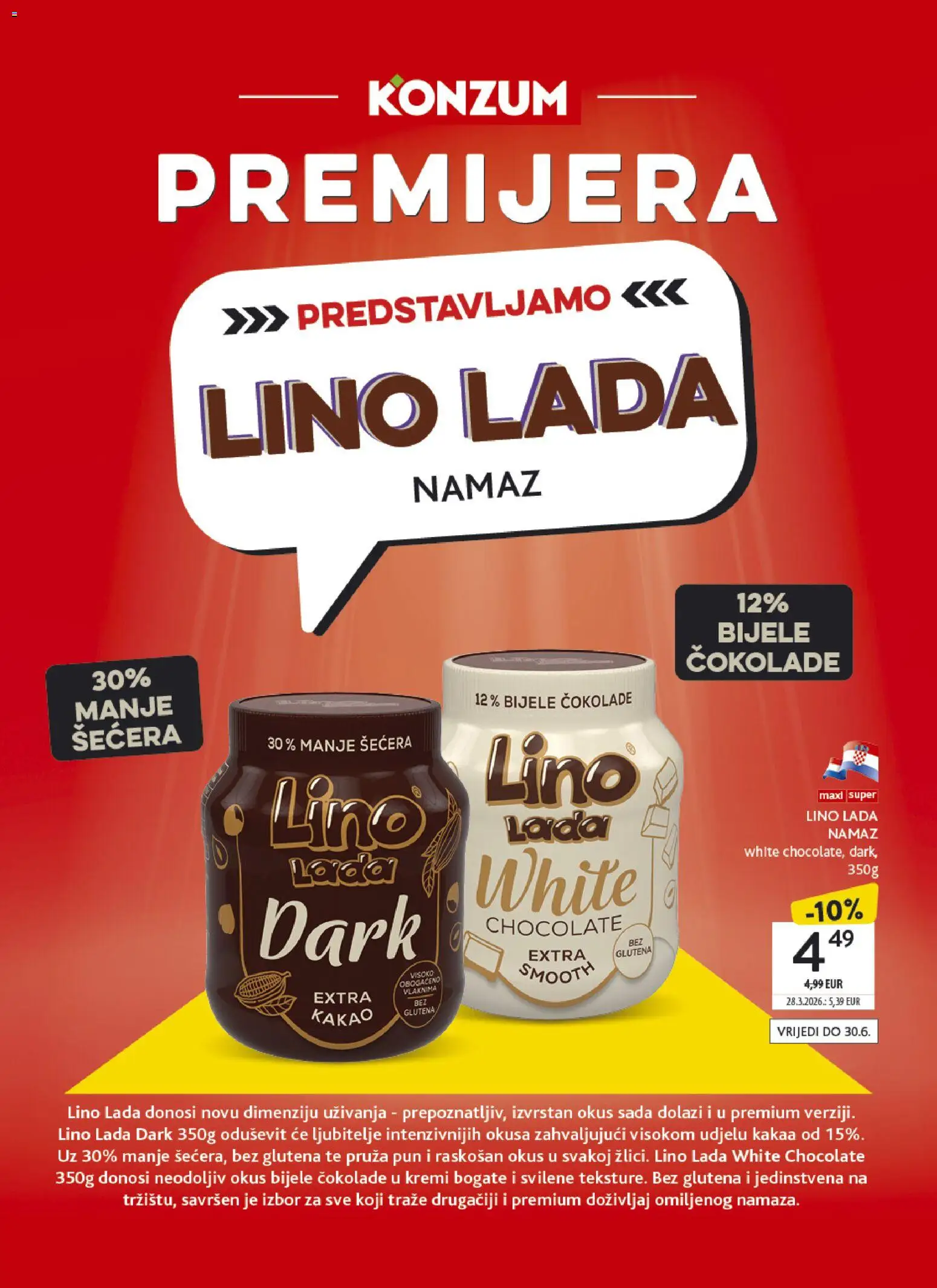 Konzum katalog | vrijedi od 03.06.2026 | Stranica: 54 | Proizvodi: Lino Lada, Kakao, Namaz