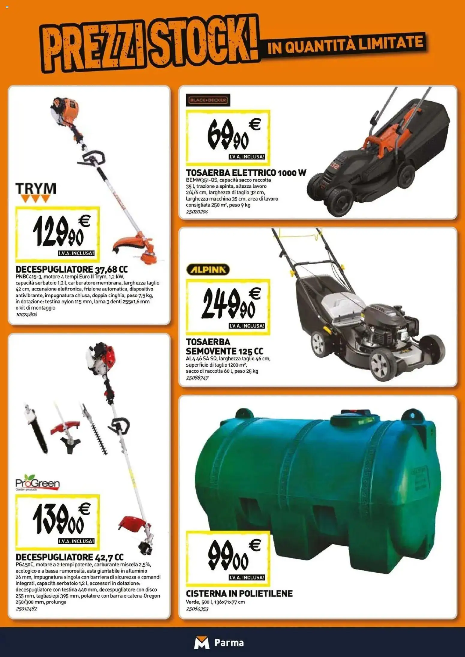 Volantino TECNOMAT del 23.04.2026 | Pagina: 18 | Prodotti: Tagliasiepi, Decespugliatore, Disco, Alluminio