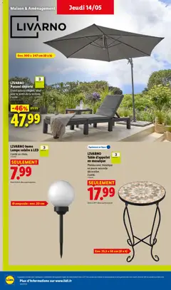 LIDL - Prévisualisation de LIVARNO Table d'appoint en mosaïque, Plateau avec mosaïque en pierre naturelle décorative. L'unité. valide à partir de 14.05.2026 | Page: 28
