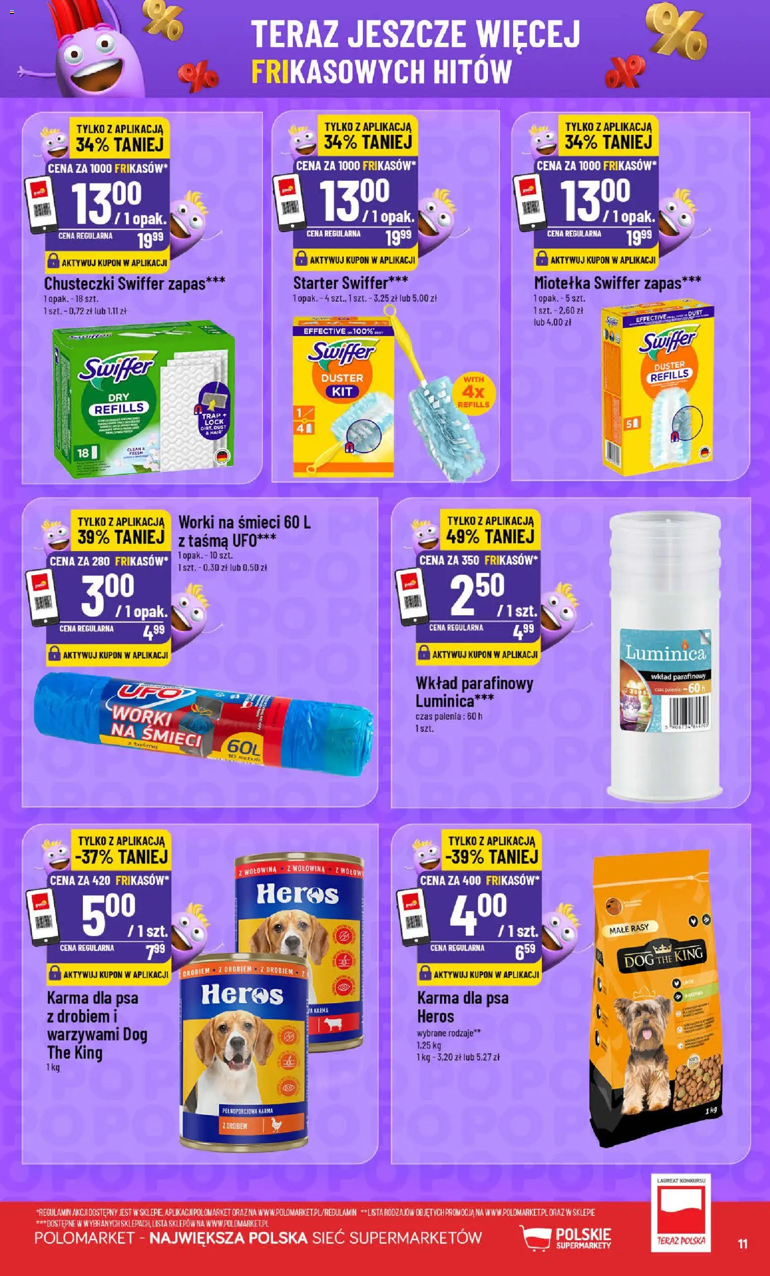 POLOmarket gazetka - Frikasowe Hity od 06.05.2026 | Strona: 11 | Produkty: Starter, Worki na śmieci 60 l, Karma dla psa