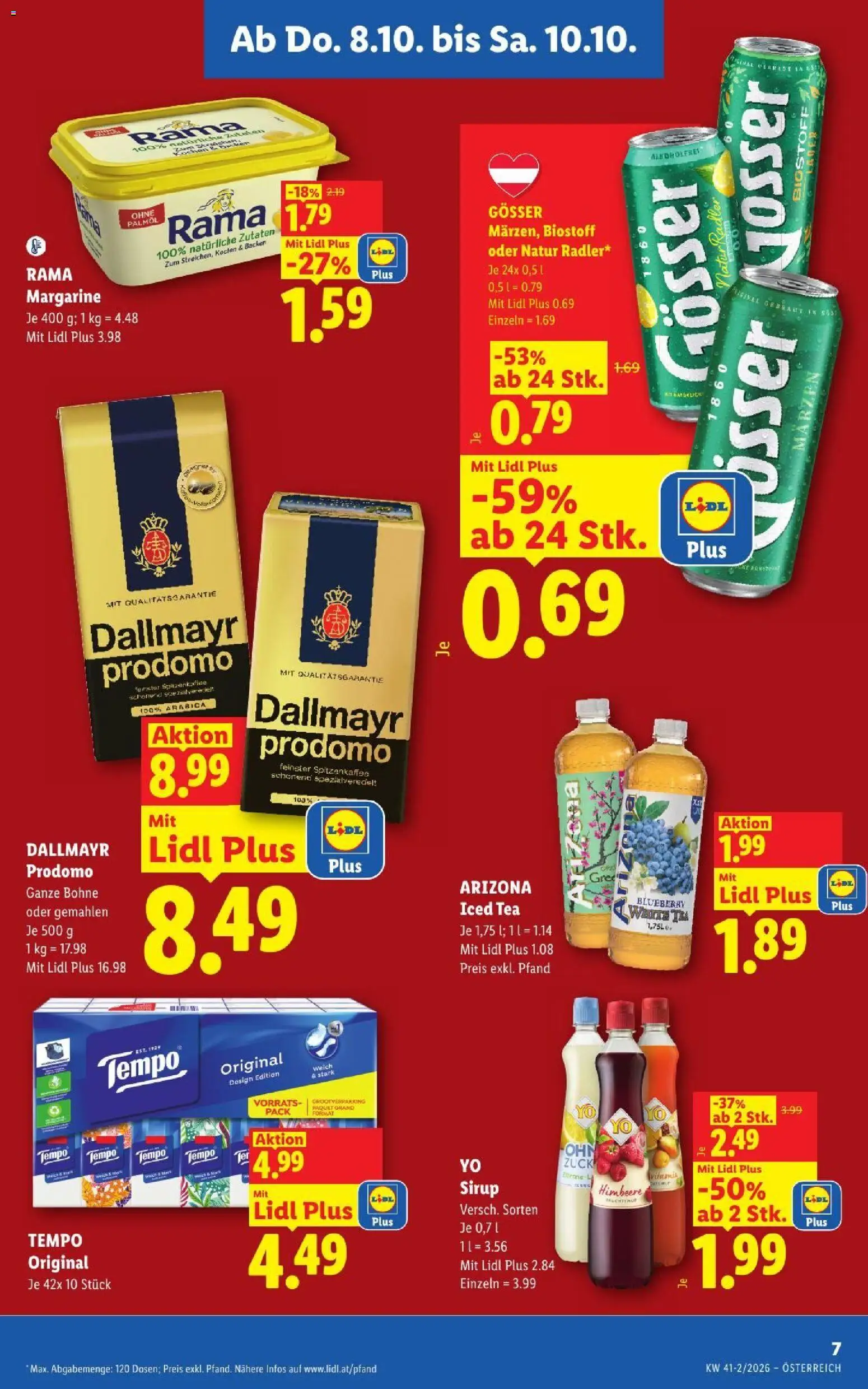 Lidl Flugblatt gültig ab 08.10.2026 | Seite: 9 | Produkte: Himbeere, Zutaten, Bohne, Radler