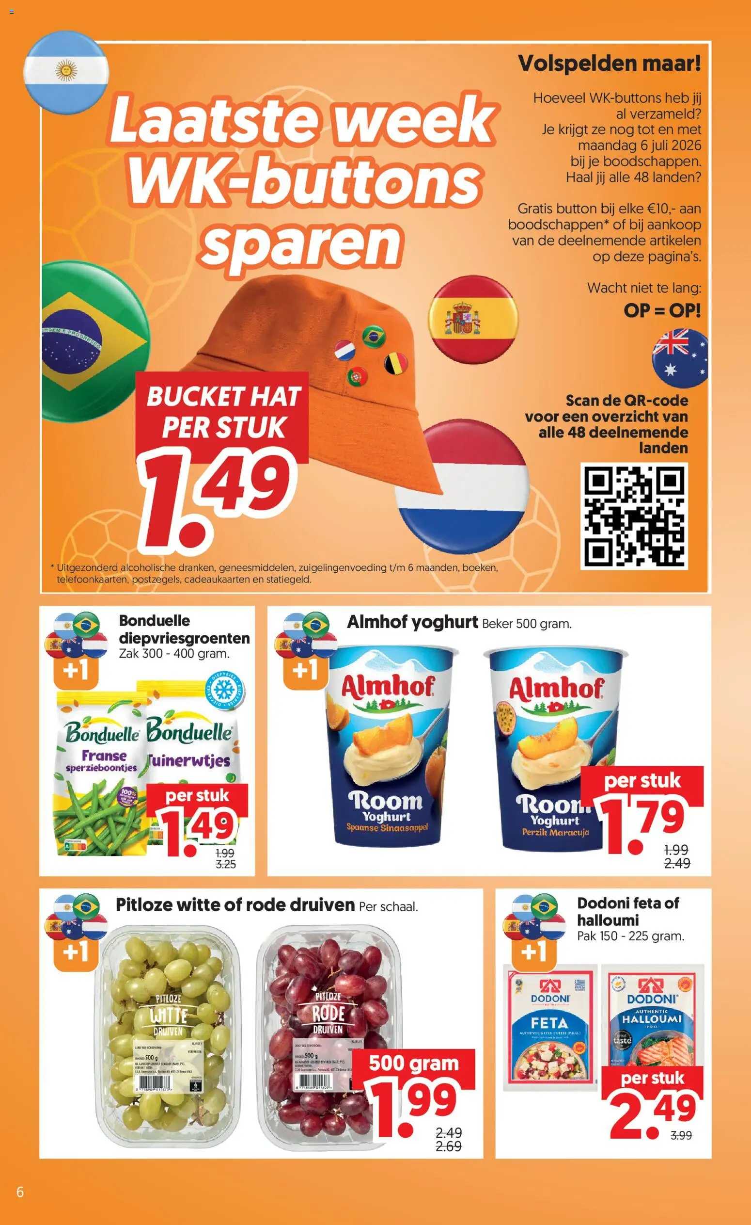 {H1} | Pagina: 6 | Producten: Yoghurt, Zak, Feta, Druiven