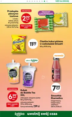 Pogląd oferty "Żabka gazetka" - ważna od 29.07.2026 | Strona: 77 | Produkty: Pieczywo, Smoothie, Ciastka