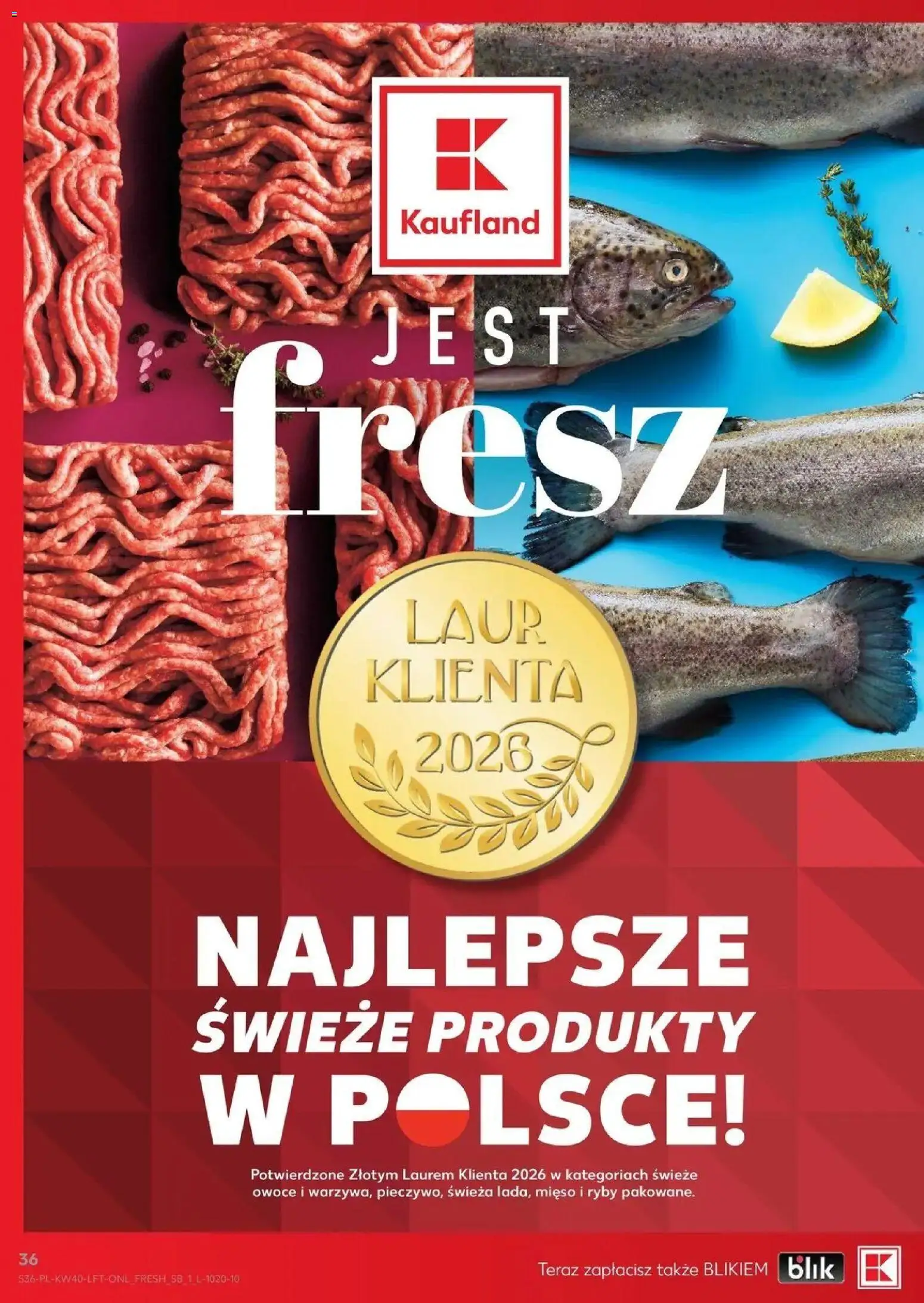 Kaufland gazetka od 01.10.2026 - od jutra PDF | Strona: 36 | Produkty: Mięso, Mięso mielone wołowe, Pstrąg, Owoce
