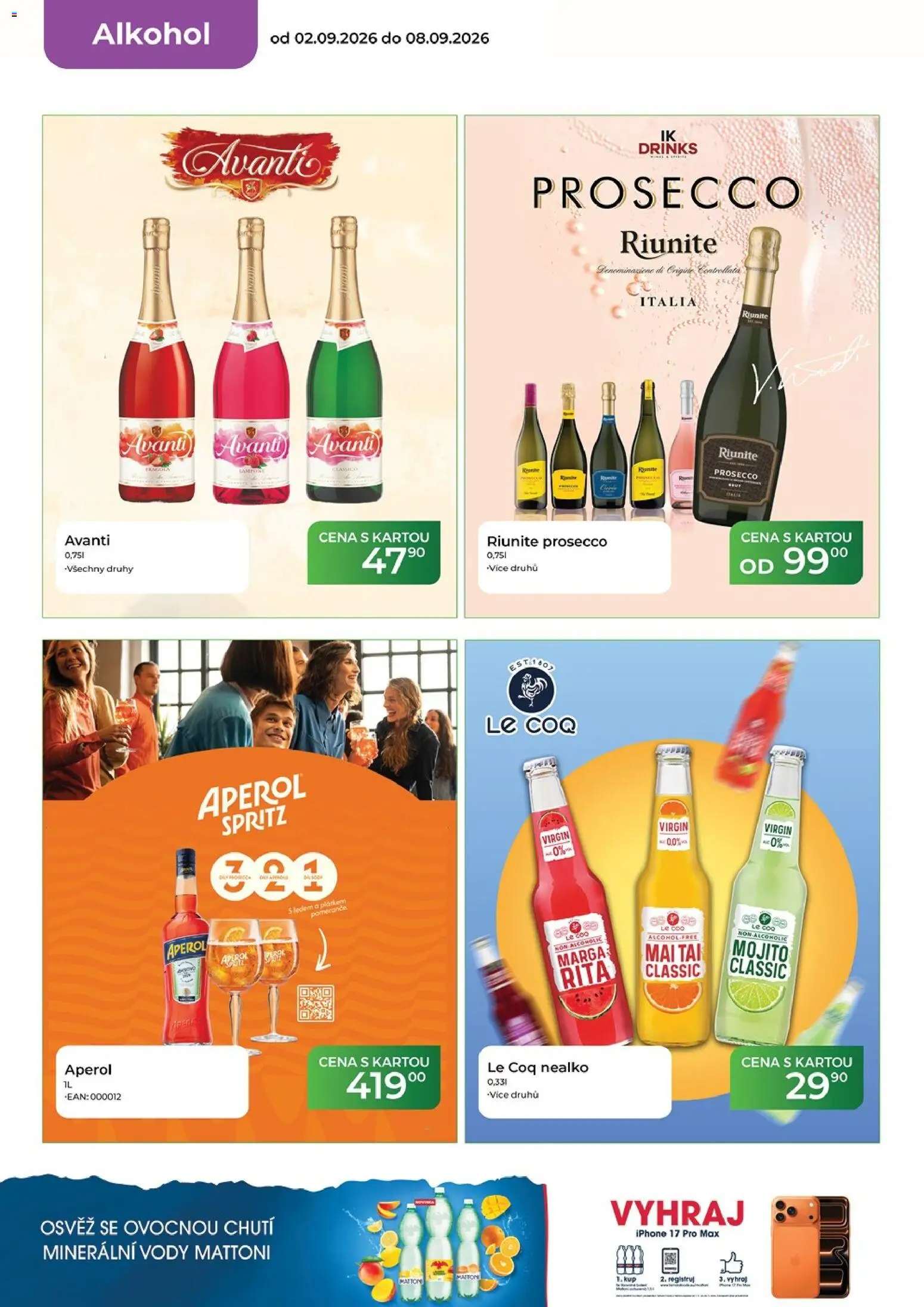 Tamda Foods leták od 02.09.2026 | Strana: 16 | Produkty: Mattoni, Prosecco, Iphone, Avanti