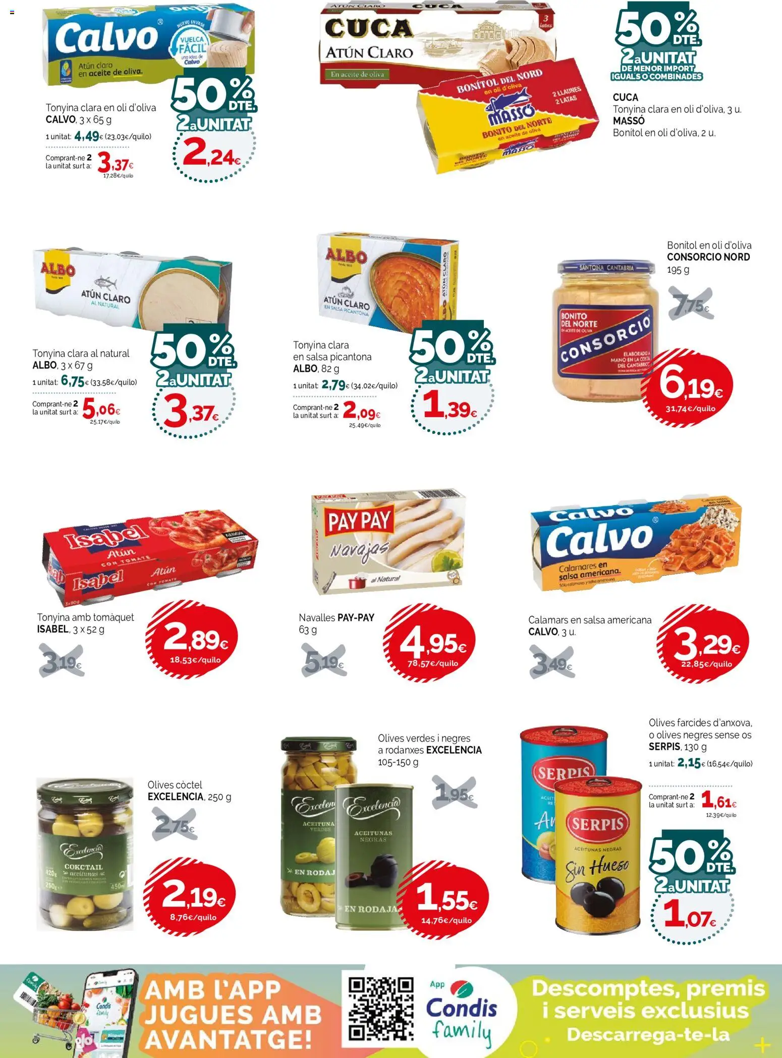 Condis folleto │ válido desde el 02/09/2026 | Página: 13 | Productos: Calamares, Atún, Aceite, Atún claro