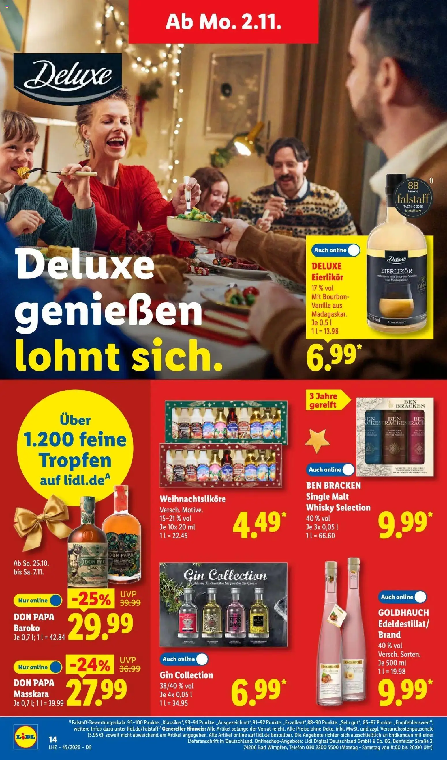 Lidl Prospekt Senftenberg (ab 02.11.2026) zum Blättern » Angebote | Seite: 24 | Produkte: Whisky, Rum, Vanille, Bourbon