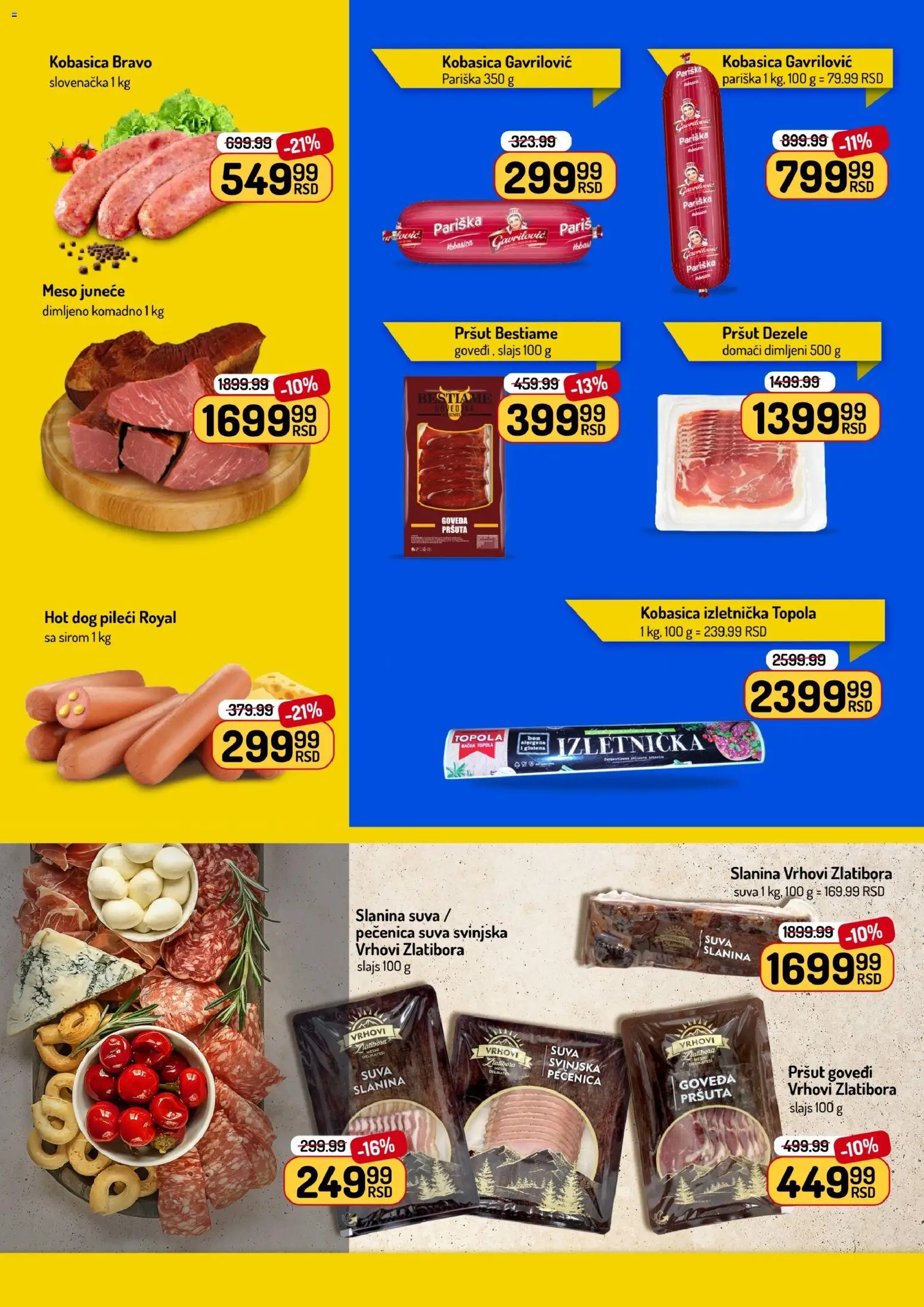 Aman katalog - važi od 08.06.2026 | Strana: 3 | Proizvode: Suva slanina, Slanina, Kobasica, Pečenica
