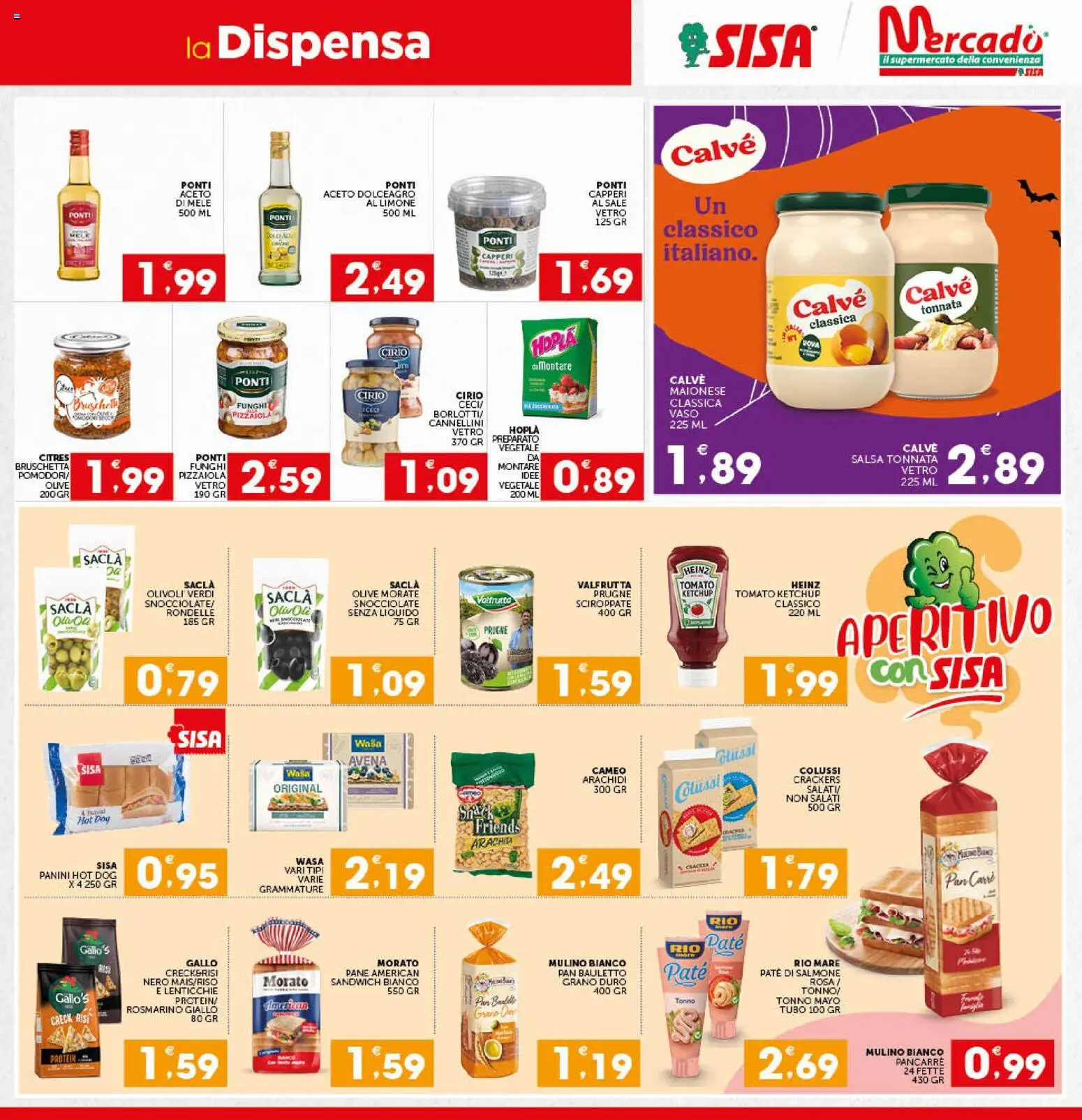 Volantino SISA del 29/10/2026 | Pagina: 17 | Prodotti: Mele, Crackers, Aceto, Arachidi