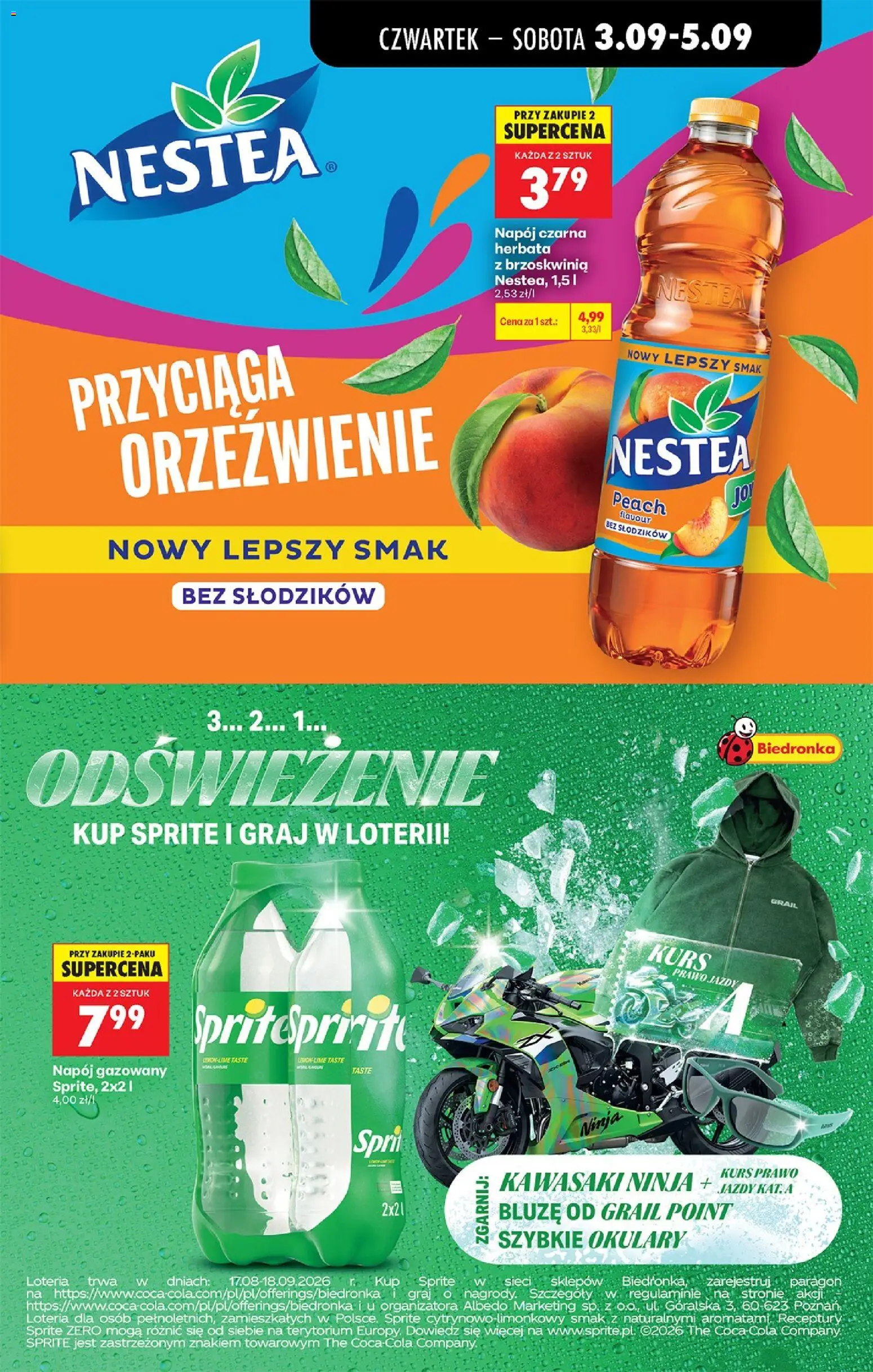 Biedronka Polsko leták - Codziennie niskie ceny od 03.09.2026 | Strana: 61 | Produkty: Nestea, Sprite