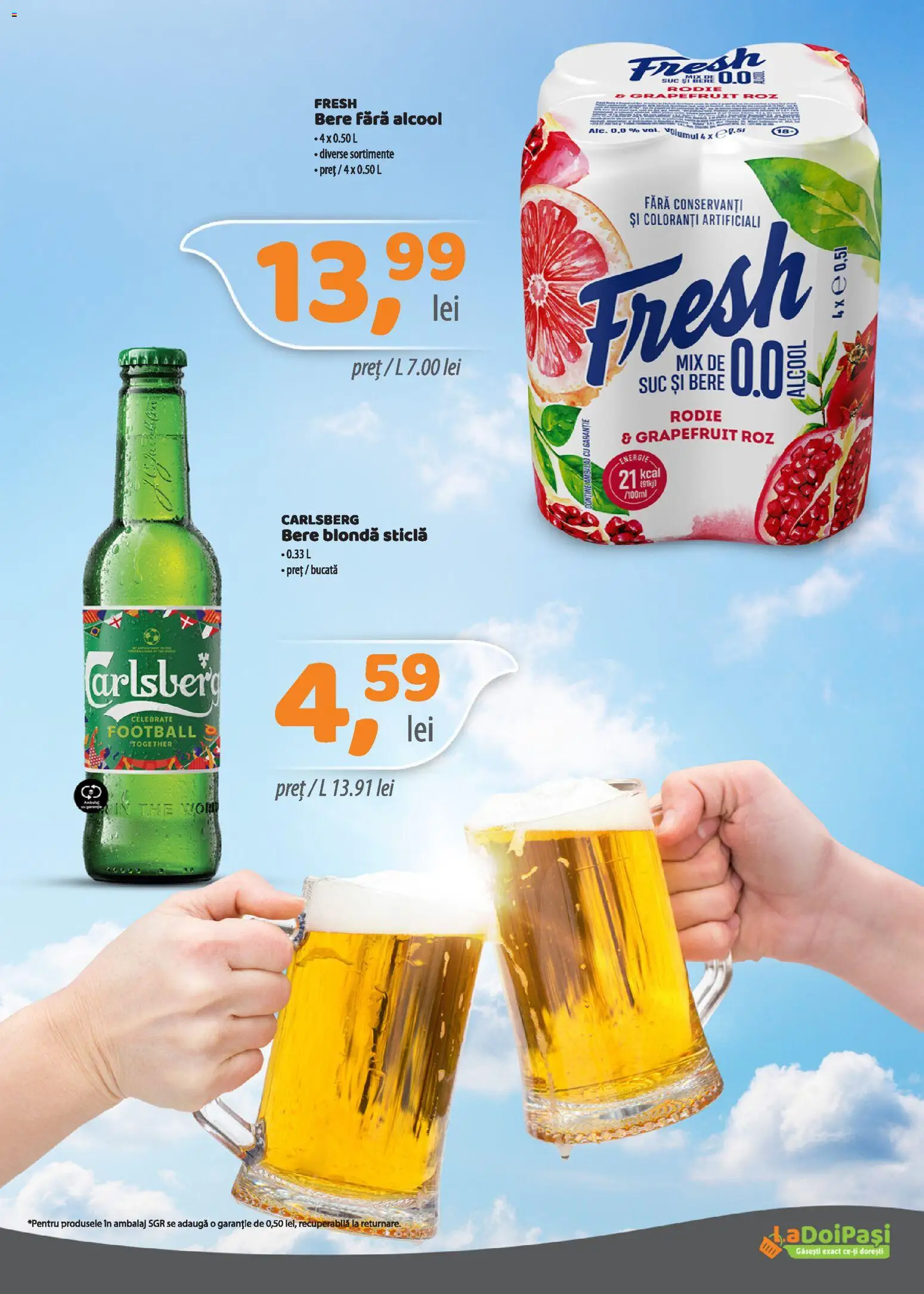 Noul catalog LaDoiPași – valabil de la 01.07.2026 | Pagină: 12 | Produse: Suc, Bere