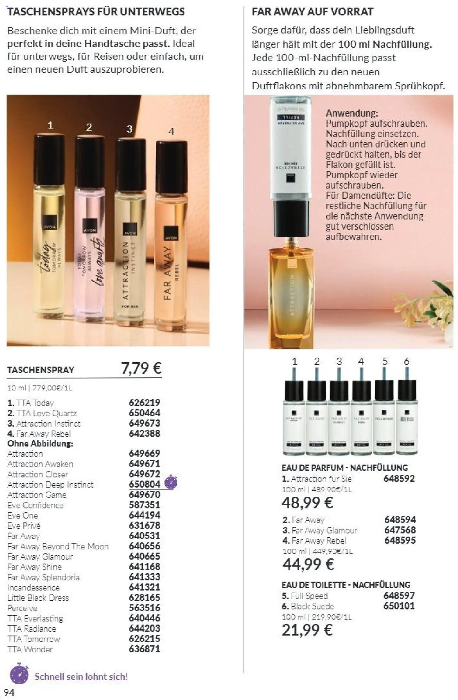 AVON Katalog Oktober 2026 – gültig ab 01.10.2026 | Seite: 94 | Produkte: Parfüm, Duft, Eau de Toilette, Eau de Parfum