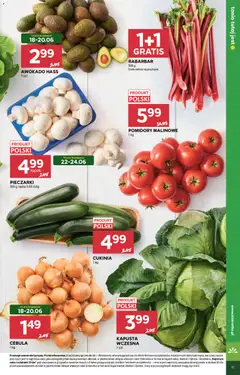 Pogląd oferty "Stokrotka gazetka" - ważna od 18.06.2026 | Strona: 11 | Produkty: Kapusta, Pomidory malinowe, Cukinia, Awokado