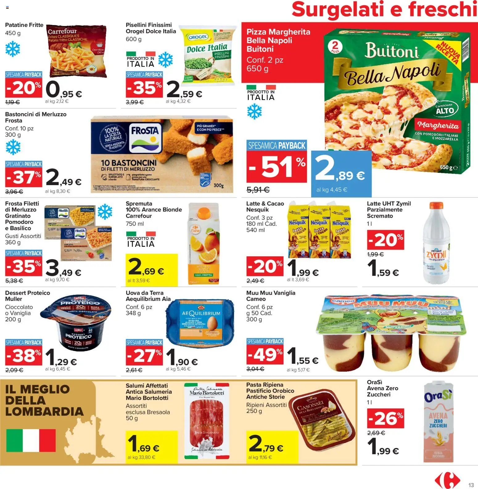 Volantino Carrefour del 13/07/2026 | Pagina: 13 | Prodotti: Pesce, Frutta, Basilico, Terra