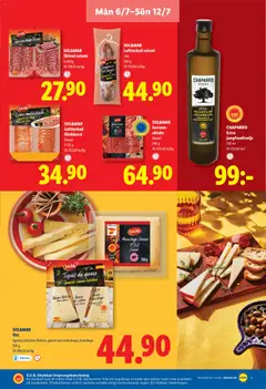SOL&MAR Lufttorkad salami, I bit - Förhandsvisning av reklamblad från butik Lidl aktuell från 06/07/2026 | Sida: 12 | Produkter: Getost, Salami, Skinka