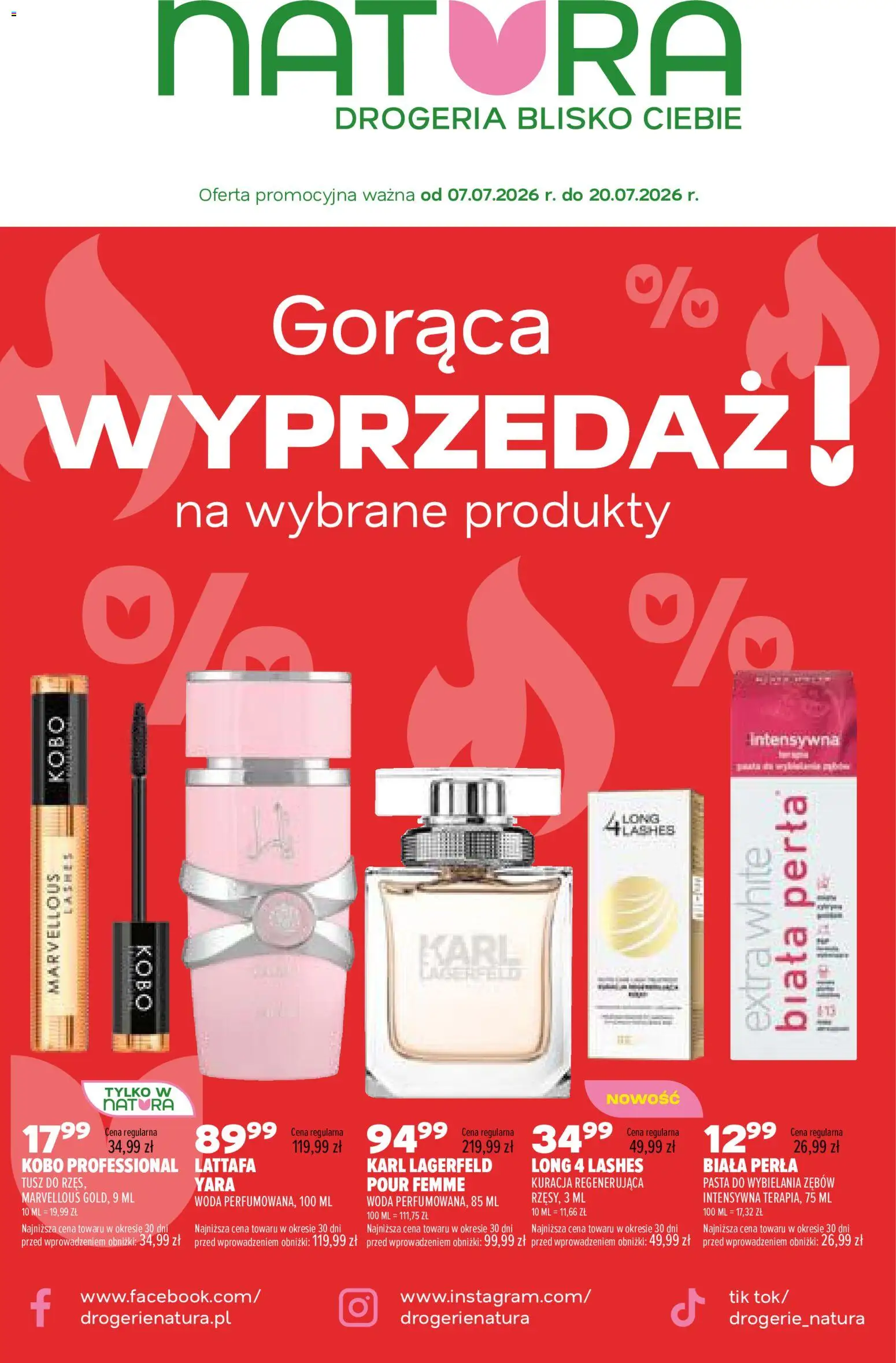 Drogerie Natura gazetka od 07.07.2026 | Strona: 1 | Produkty: Drogeria, Woda