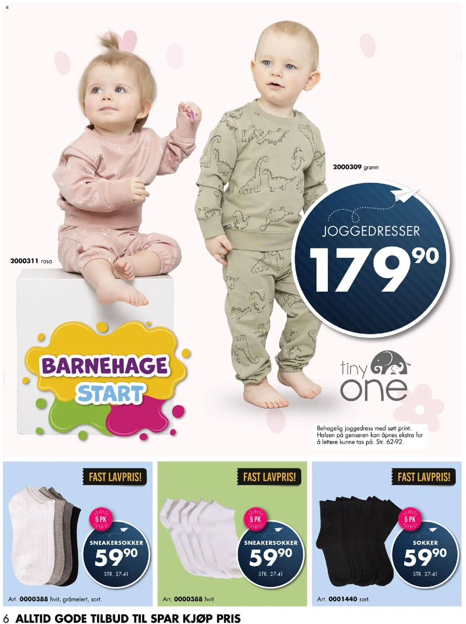 {H1} | Side: 6 | Produkter: Sokker, Joggedress