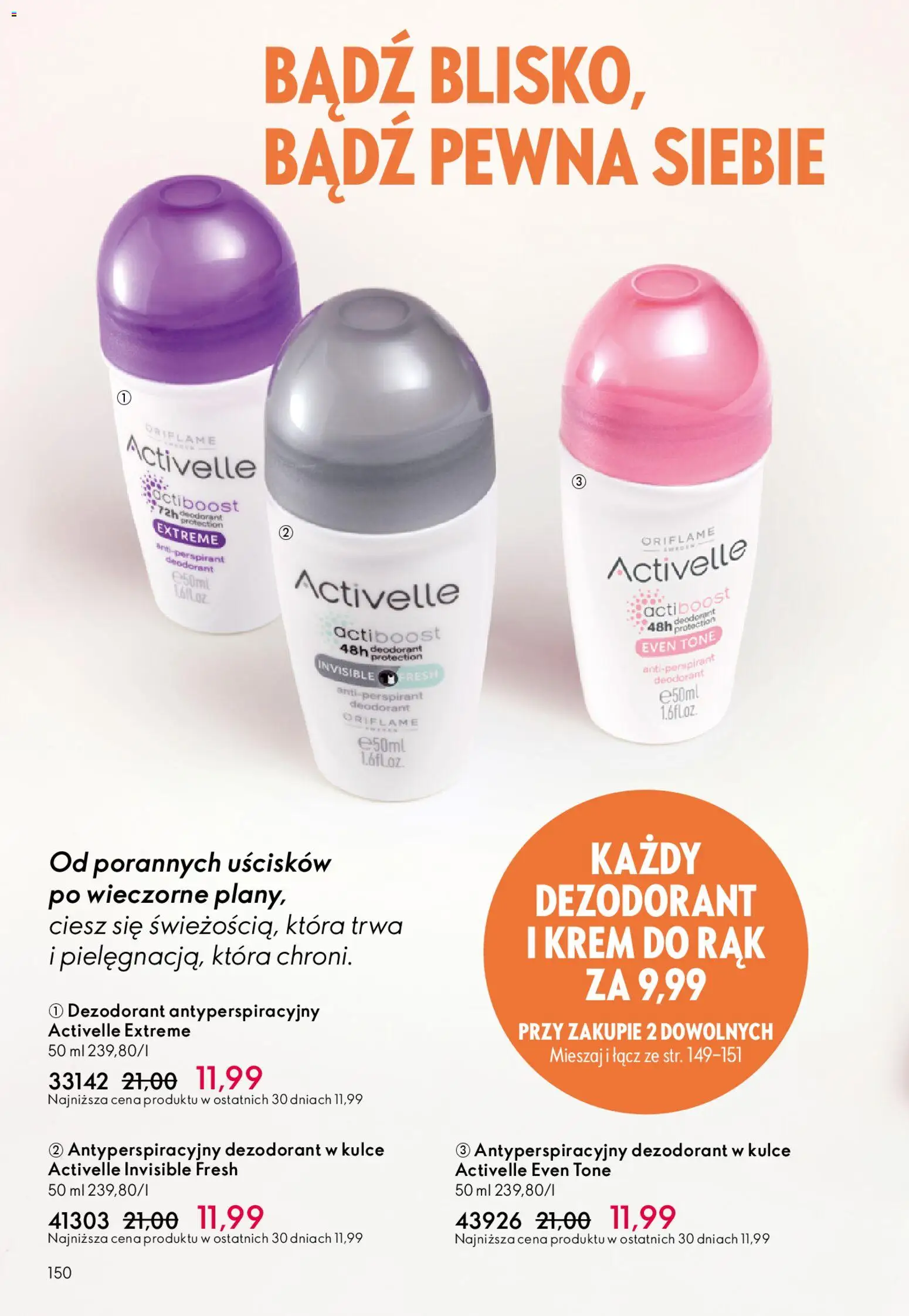 Oriflame Katalog 7 2026 od 06.05.2026 | Strona: 150 | Produkty: Krem do rąk, Krem, Dezodorant