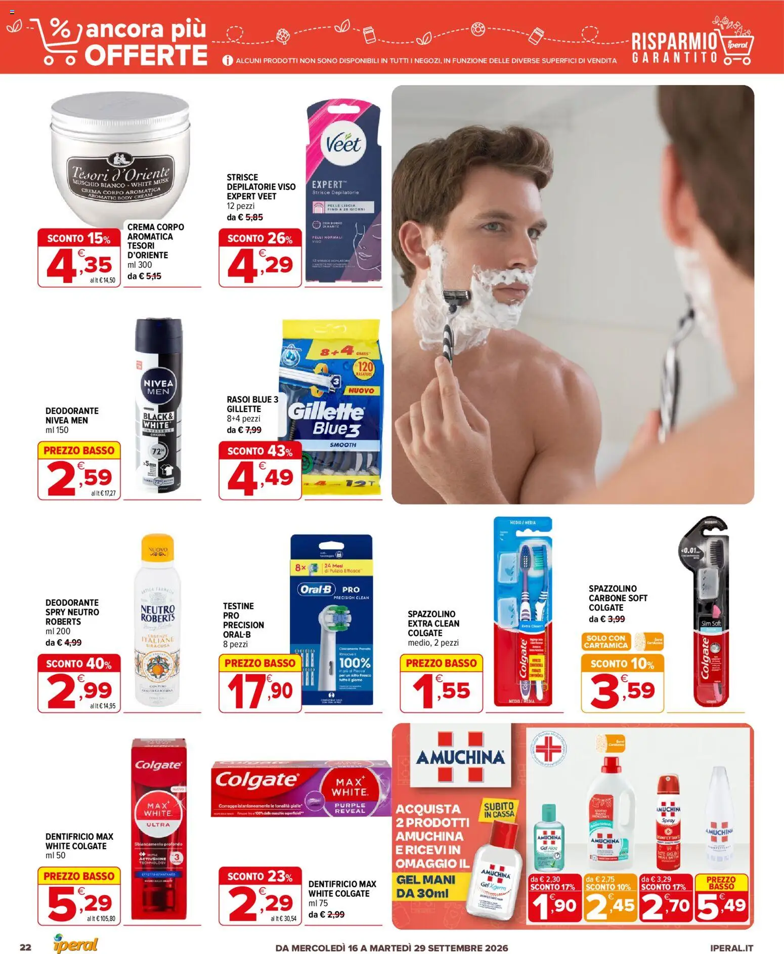Volantino Iperal del 16/09/2026 | Pagina: 22 | Prodotti: Crema, Dentifricio, Burro, Provola