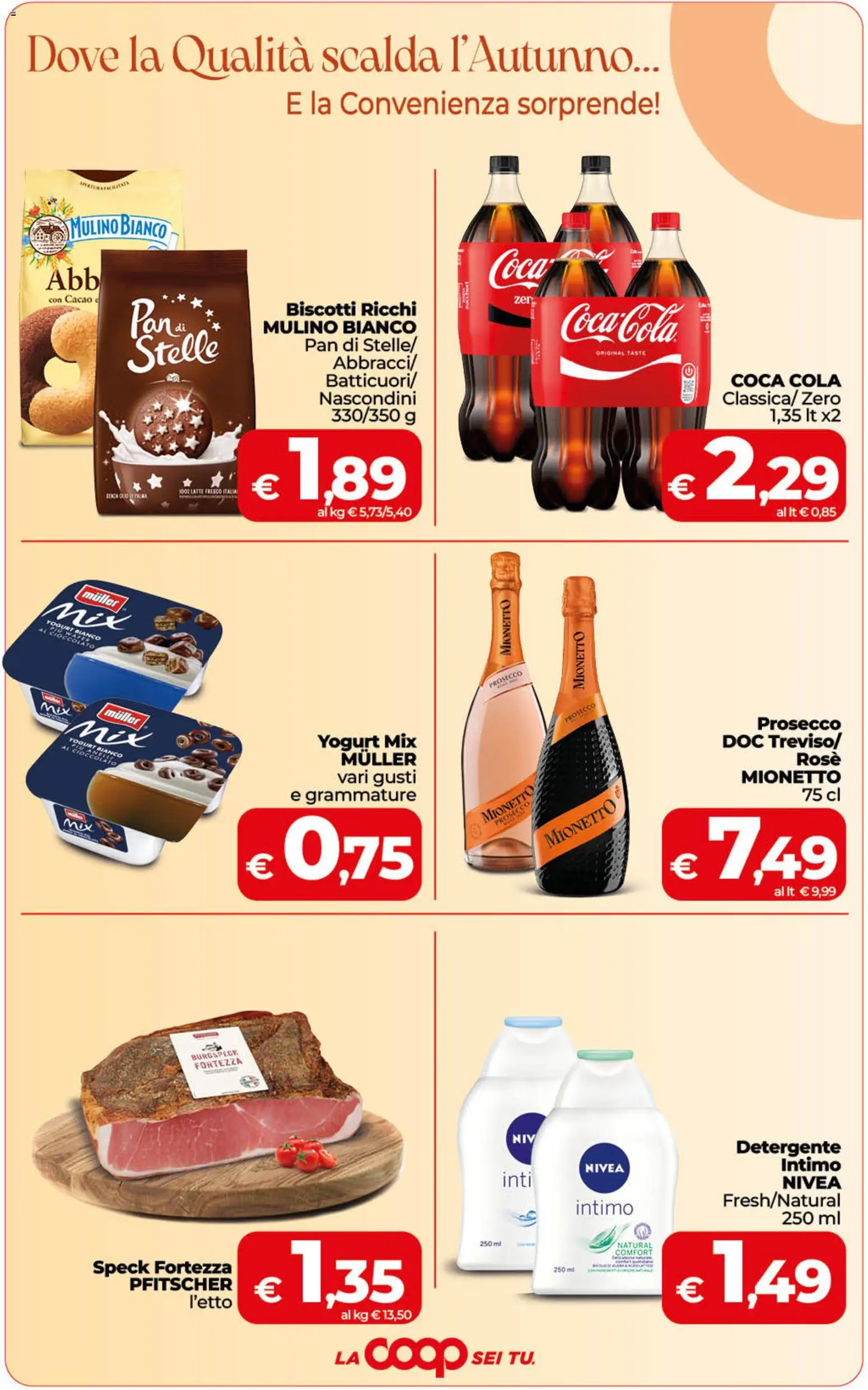 Volantino COOP del 23/10/2026 | Pagina: 3 | Prodotti: Cioccolato, Prosecco, Latte, Cacao