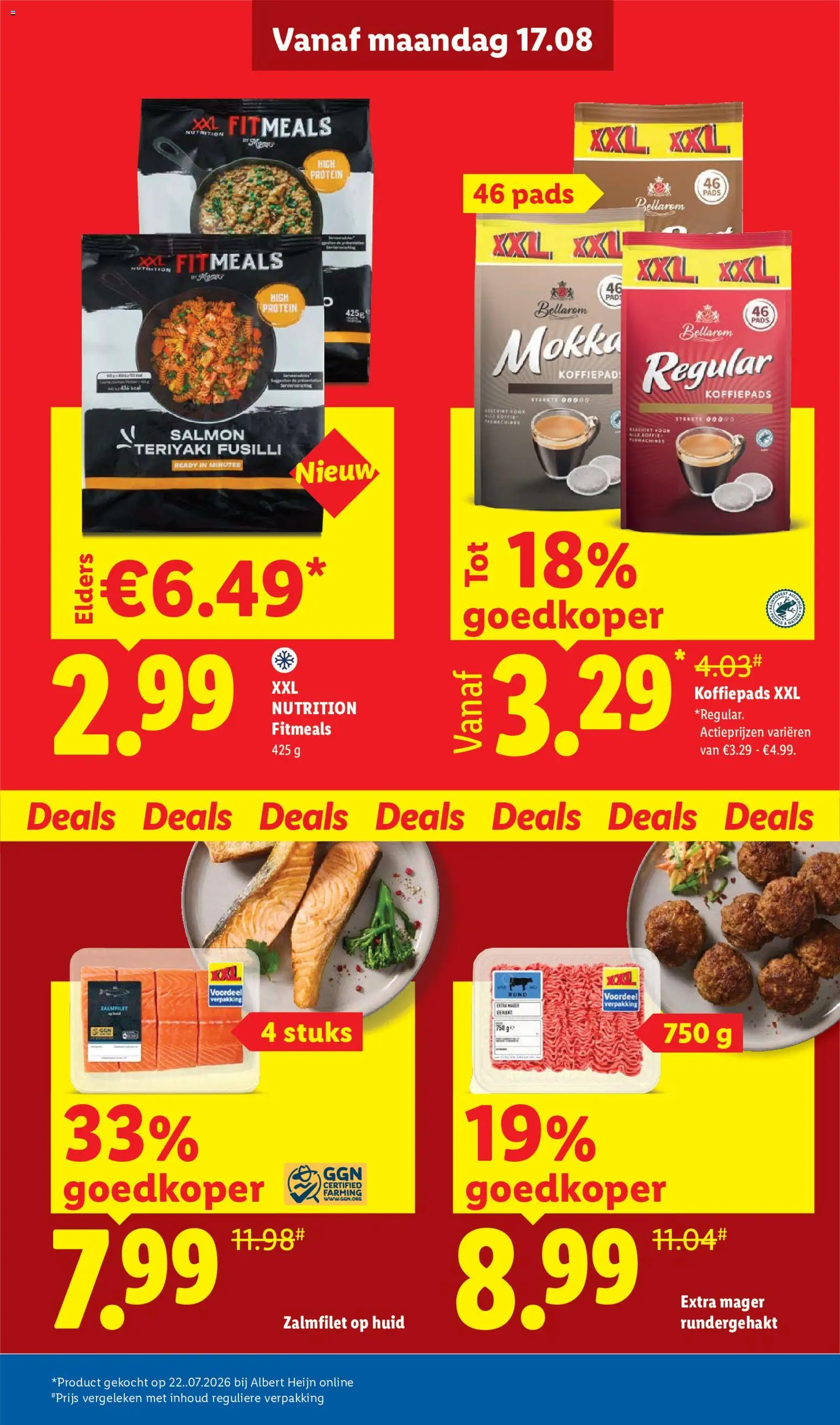 {H1} | Pagina: 5 | Producten: Koffiepads, Pasta, Rundergehakt, Pads