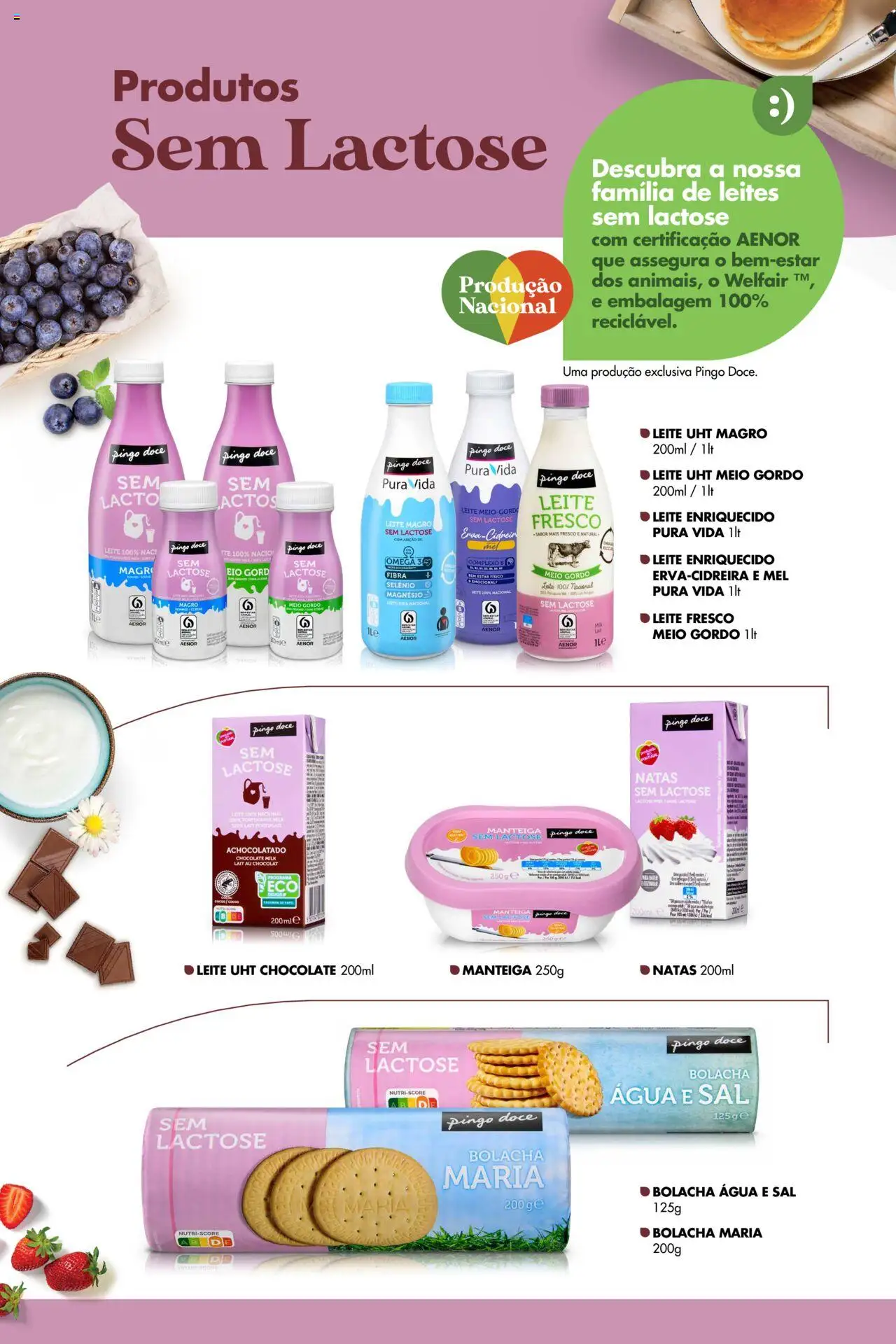 Pingo Doce Catálogo-Sem Lactose │ válido de 07/05/2024 | Página: 6 | Produtos: Ômega 3, Sal, Leite, Chocolate