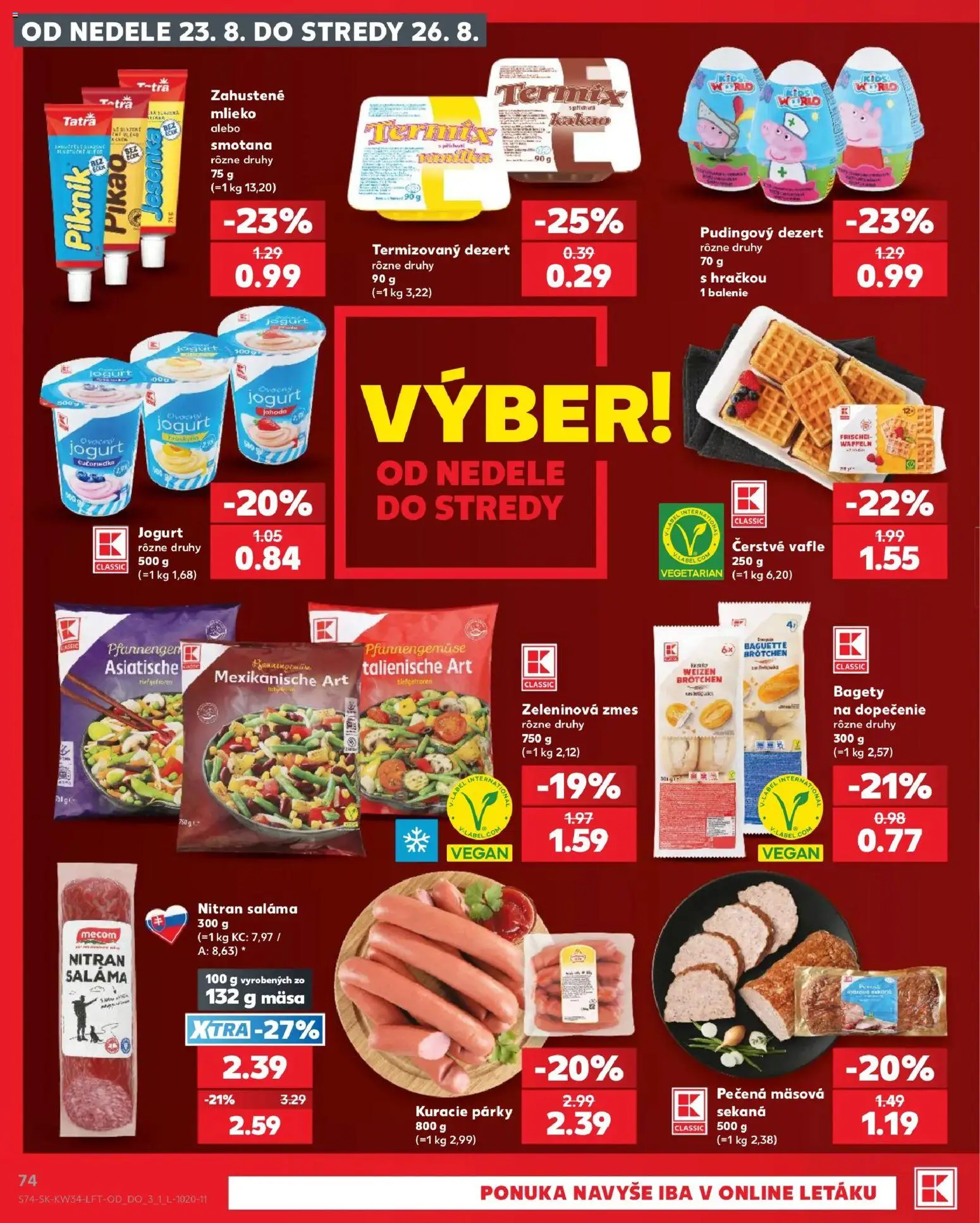 Kaufland SK akciós ujság - amely érvényes a következő dátumtól: 2026.08.20. | Oldal: 74
