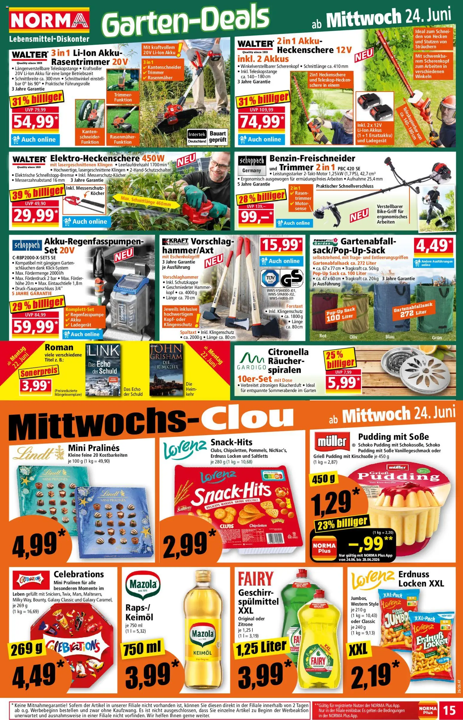 Norma Flugblatt gültig ab 22.06.2026 | Seite: 15 | Produkte: Soße, Matériel de rangement Fitness, Zitrone, Kocher