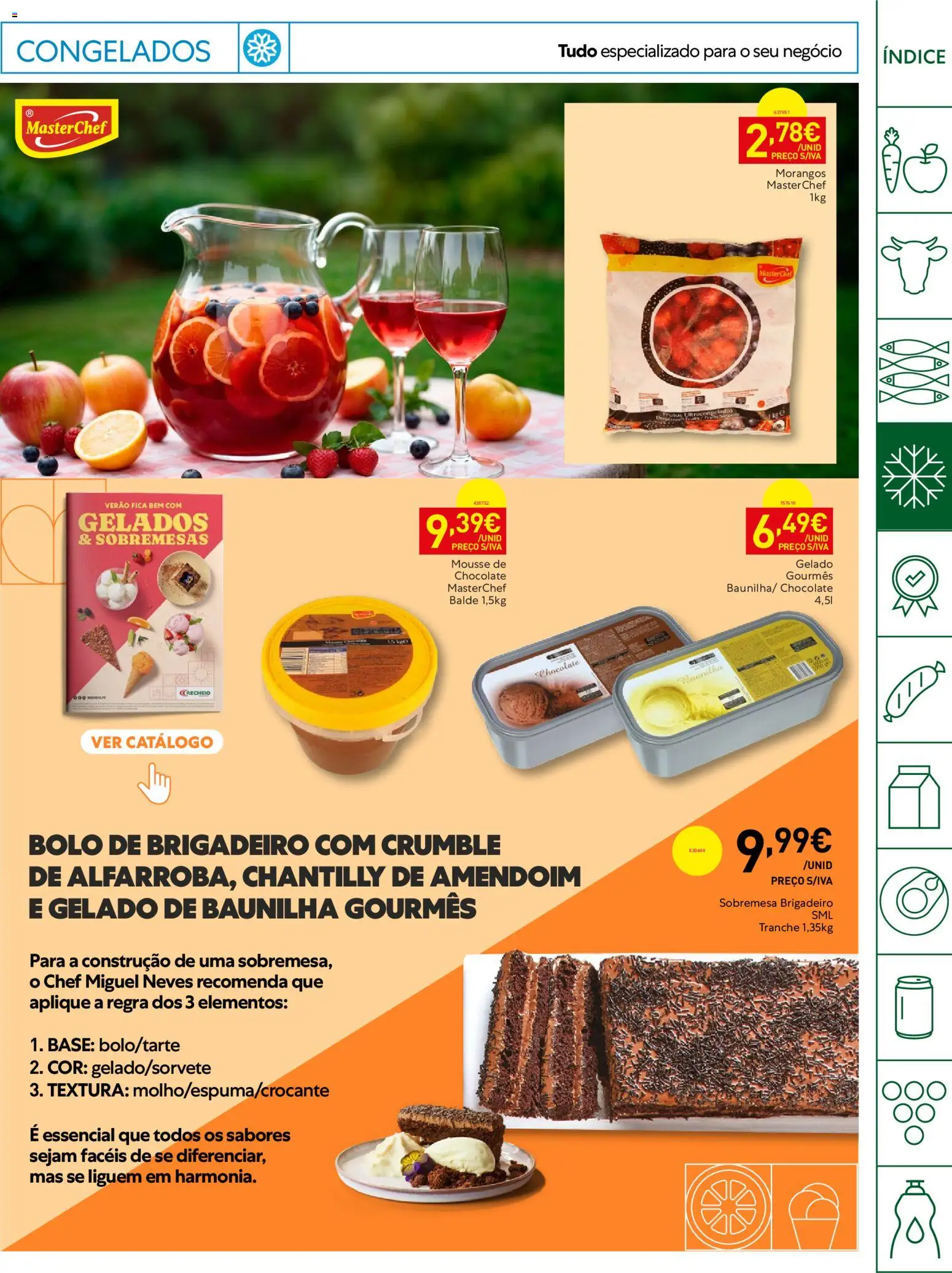 Recheio Horeca │ válido de 07/07/2026 | Página: 15 | Produtos: Base, Gelado, Chocolate, Morangos
