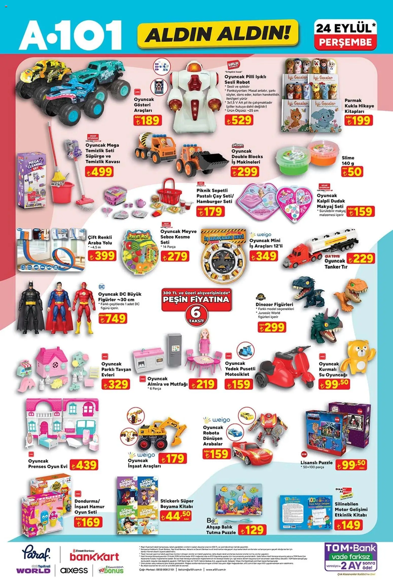 A101 - Katalog Aldın Aldın - 19 Eylül 2026 tarihinden itibaren geçerlidir | Sayfa: 11 | Ürünler: Robot, Tavşan, Makyaj, Oyun