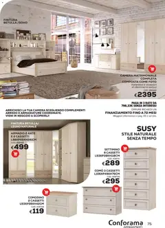 Anteprima del volantino Conforama volantino Arredo valido a partire dal 22/06/2026 | Pagina: 75 | Prodotti: Materasso, Armadio, Comodino