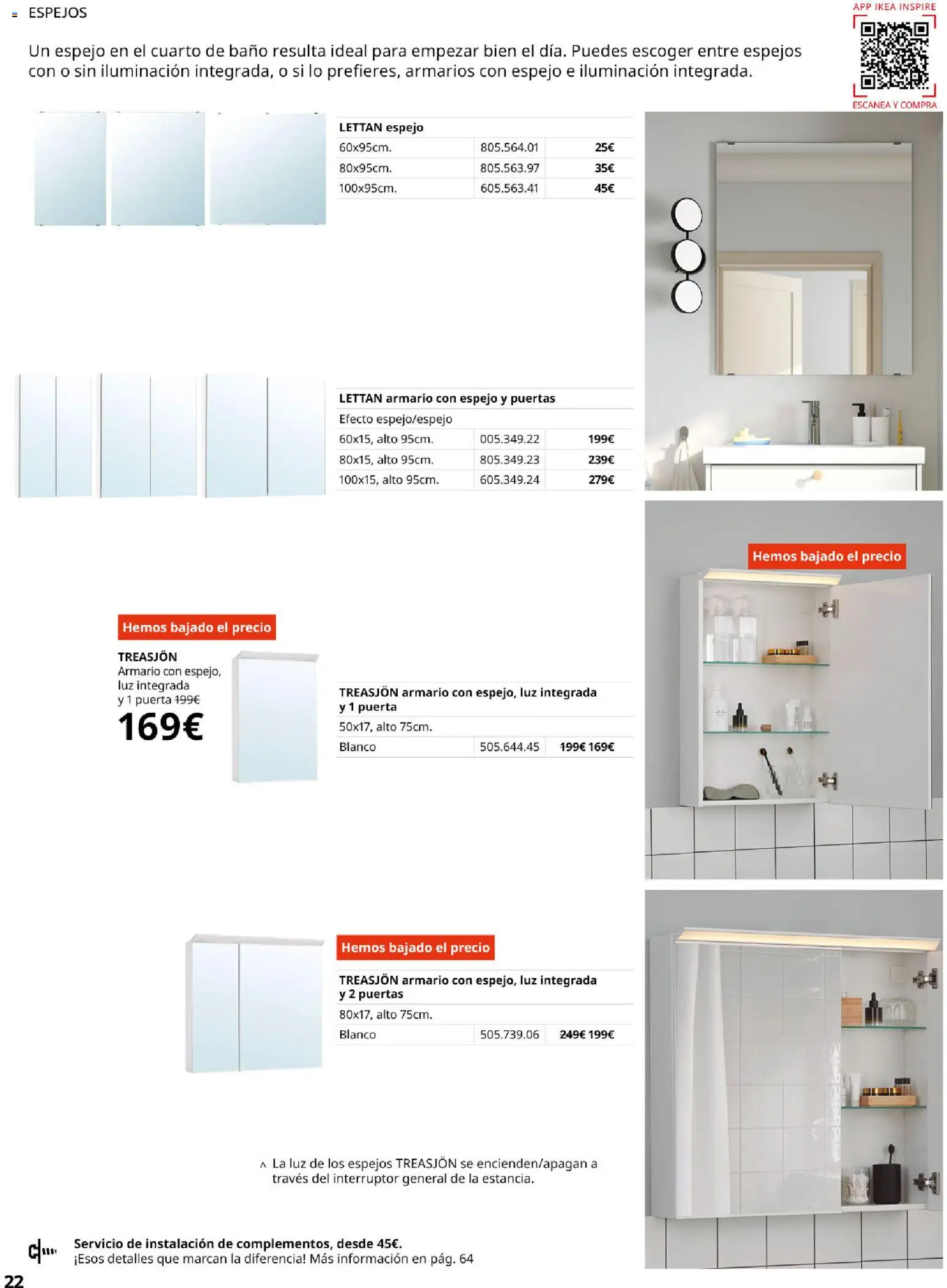 Catálogo IKEA Baños │ válido desde el 01/02/2026 | Página: 22 | Productos: General, Armario, Espejo, Puertas