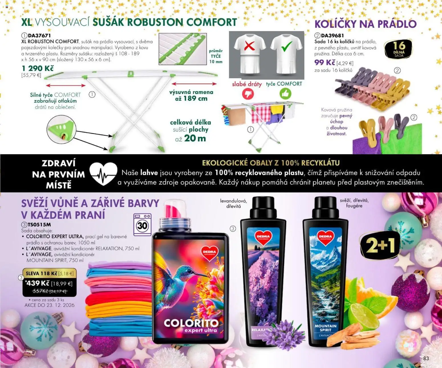 Nové Dedra akcie – leták je platný od 01.10.2026 | Strana: 83 | Produkty: Prací gél, Kondicionér