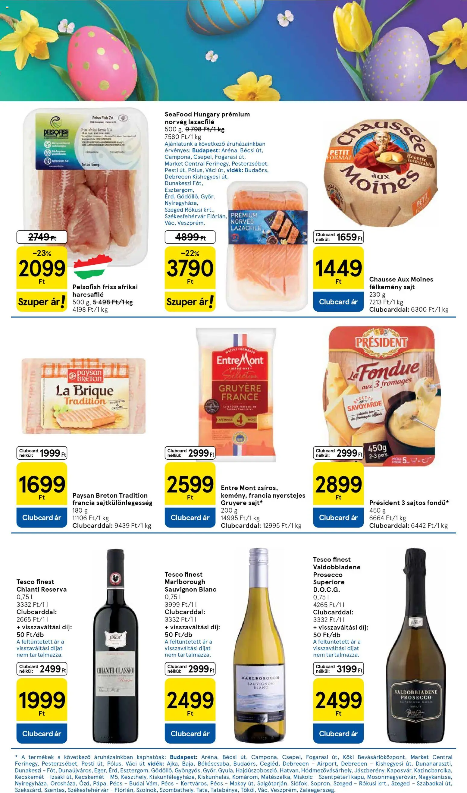 Tesco akciós ujság - amely érvényes a következő dátumtól: 2026.03.31. | Oldal: 13 | Termékek: Lazacfilé, Sajt