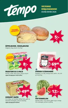 Tempo erbjudanden - Förhandsvisning av reklamblad från butik Tempo aktuell från 03/08/2026