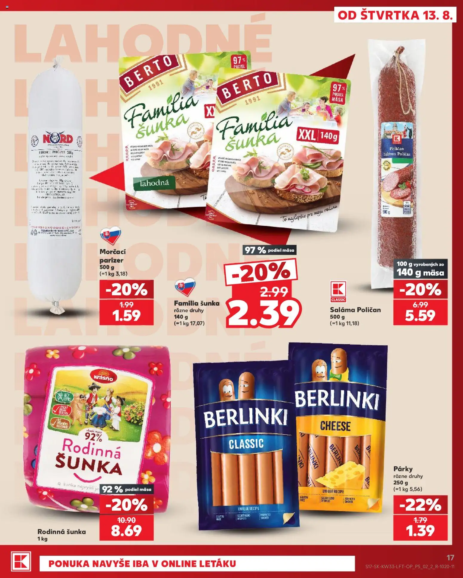 Nové Kaufland akcie – leták je platný od 13.08.2026 | Strana: 17