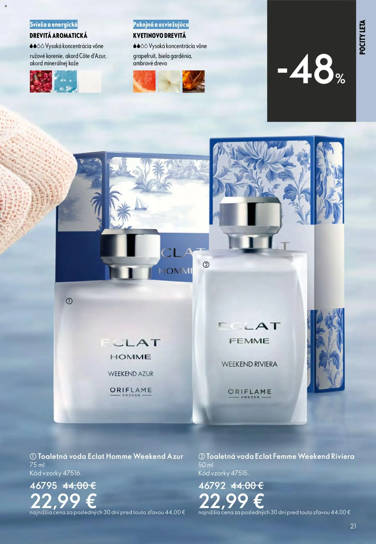 Nové Oriflame akcie – leták je platný od 27.05.2026 | Strana: 21 | Produkty: Toaletná voda, Voda