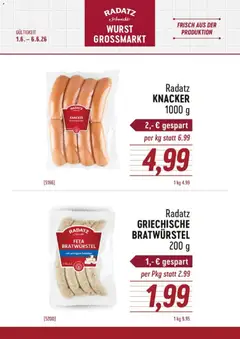 Radatz - Wurst grossmarkt ab 01.06.2026 gültig