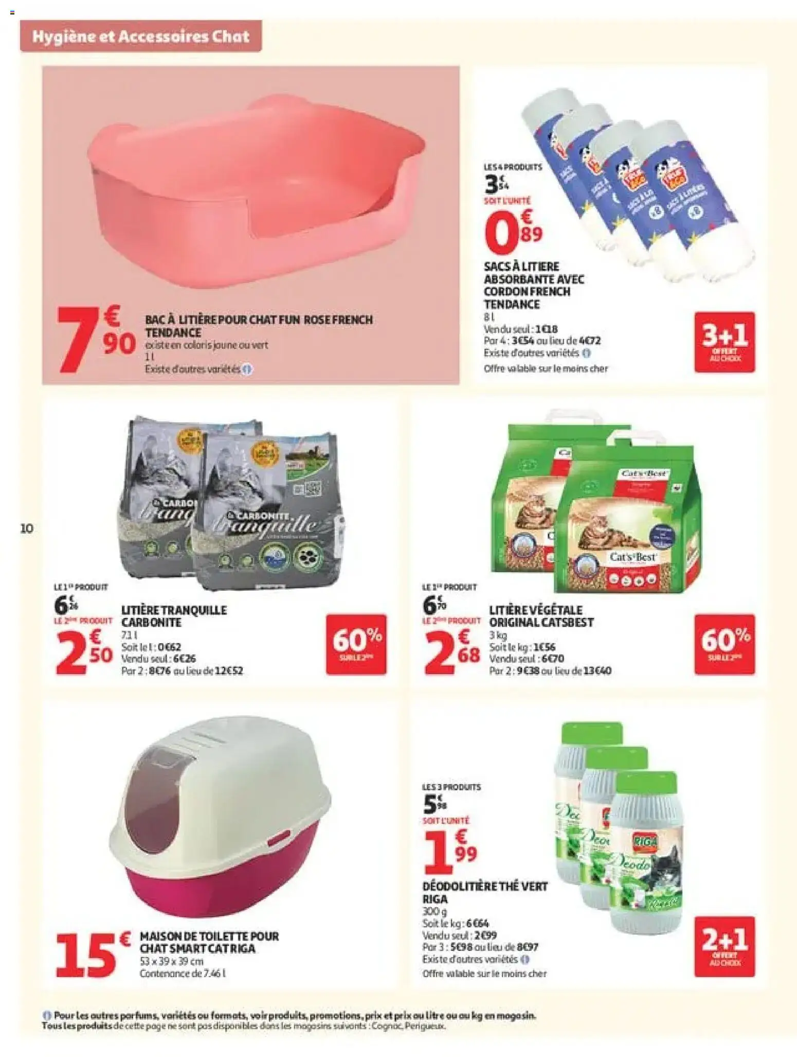 {H1} | Page: 10 | Produits: Bac à litière, Litière, Hygiène, Thé