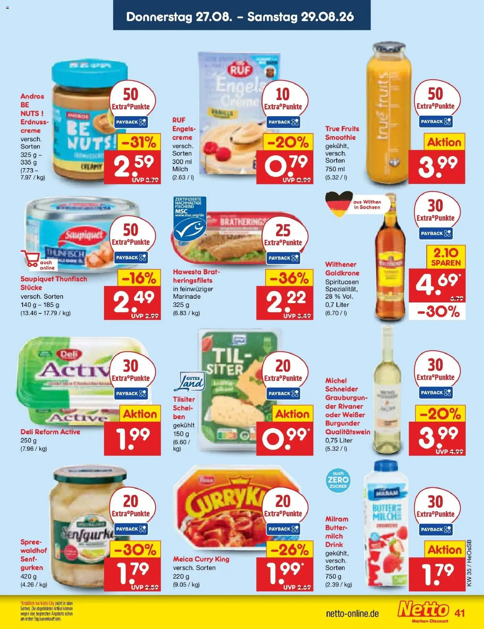 Netto Marken-Discount Prospekt Rostock – gültig ab 24.08.2026 | Seite: 53 | Produkte: Creme, Meica, Milram, Gurken
